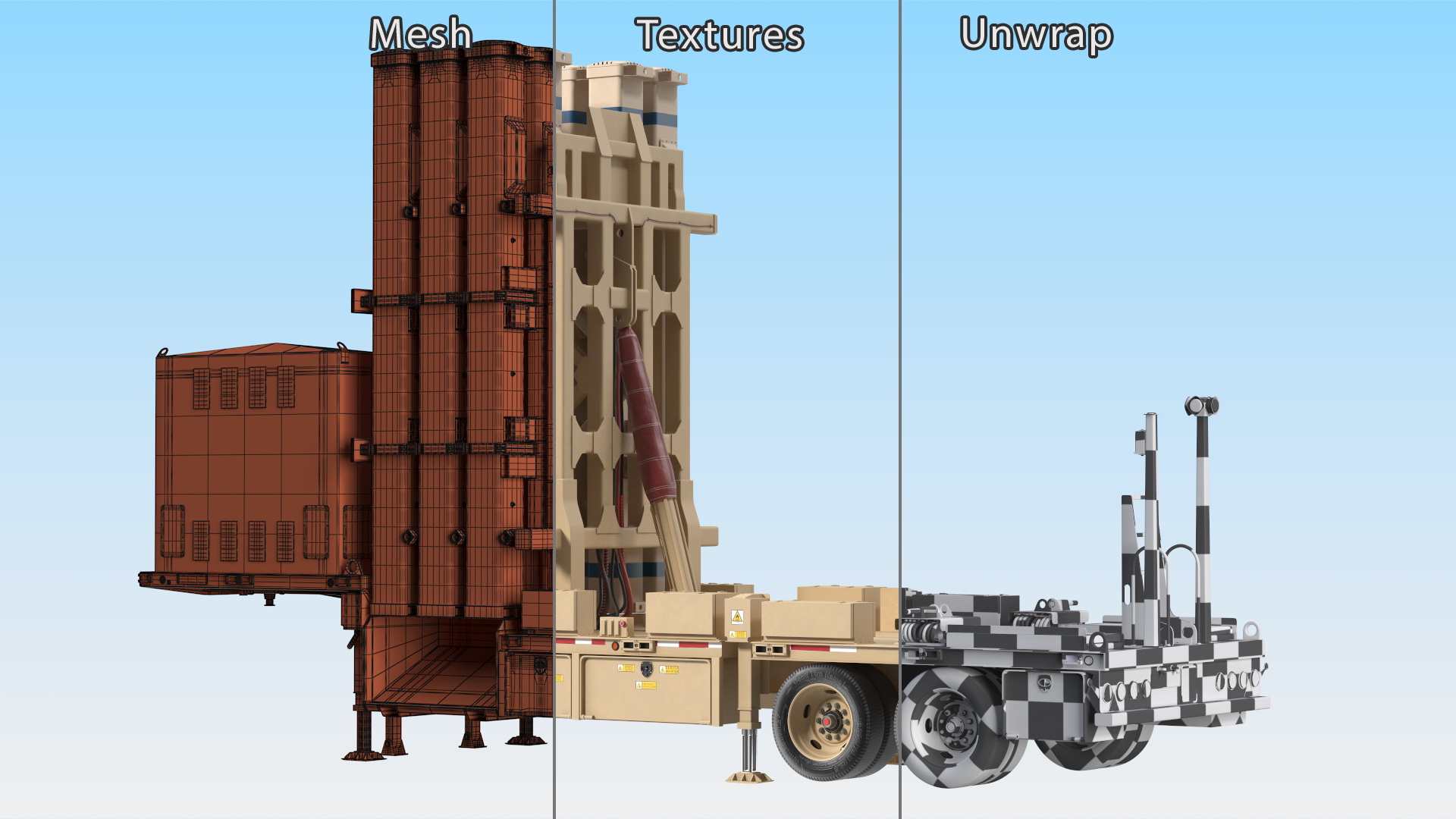 3D David Sling Israel Defense-System model