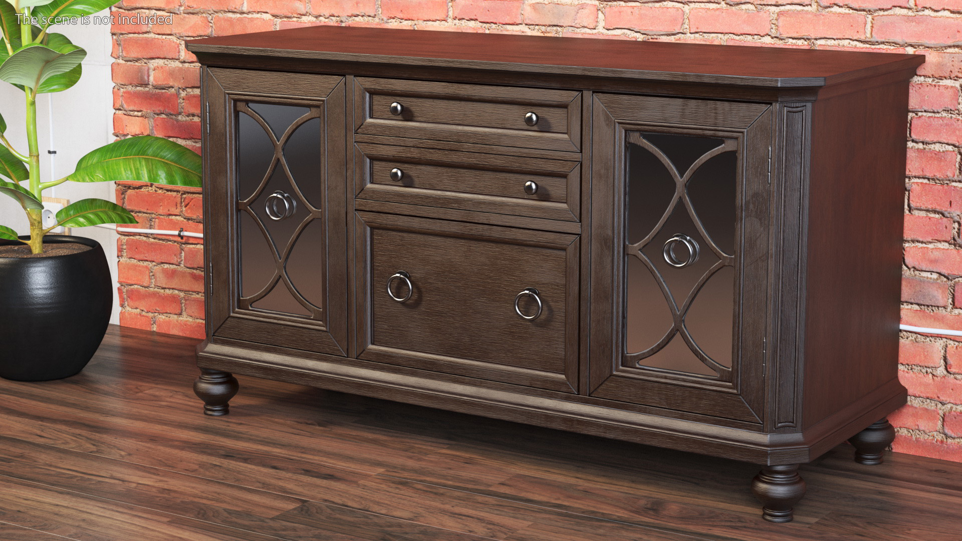 3D Antique Sideboard Venga model