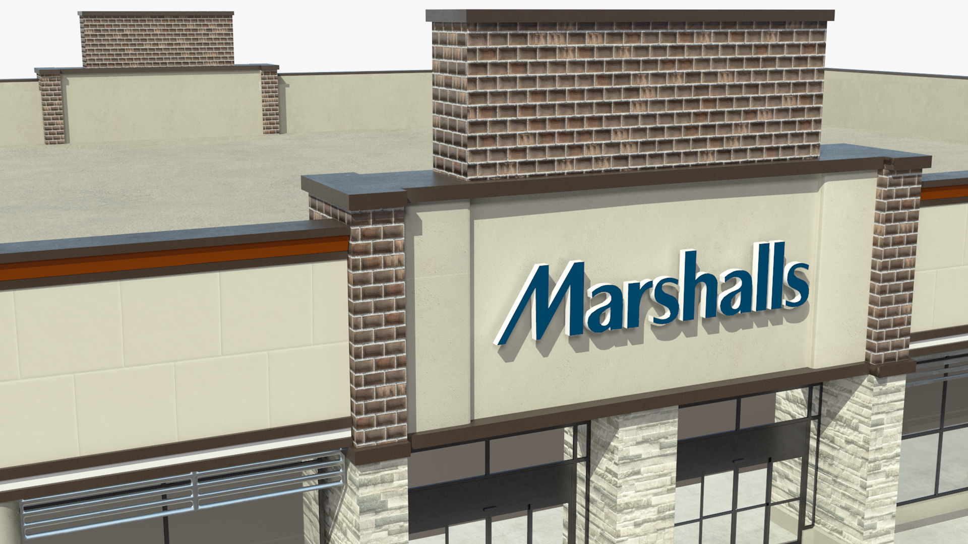 Strip Mall Building 3D model