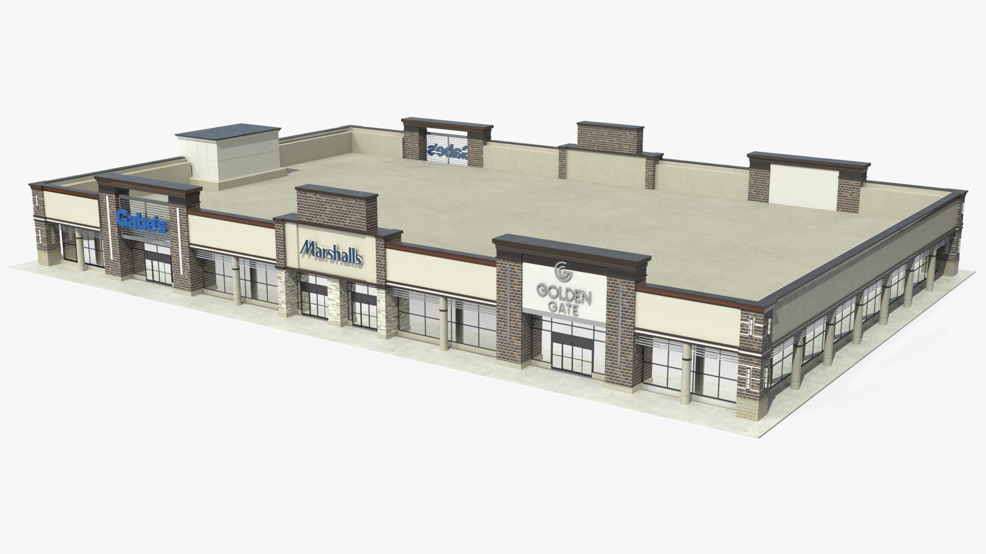 Strip Mall Building 3D model