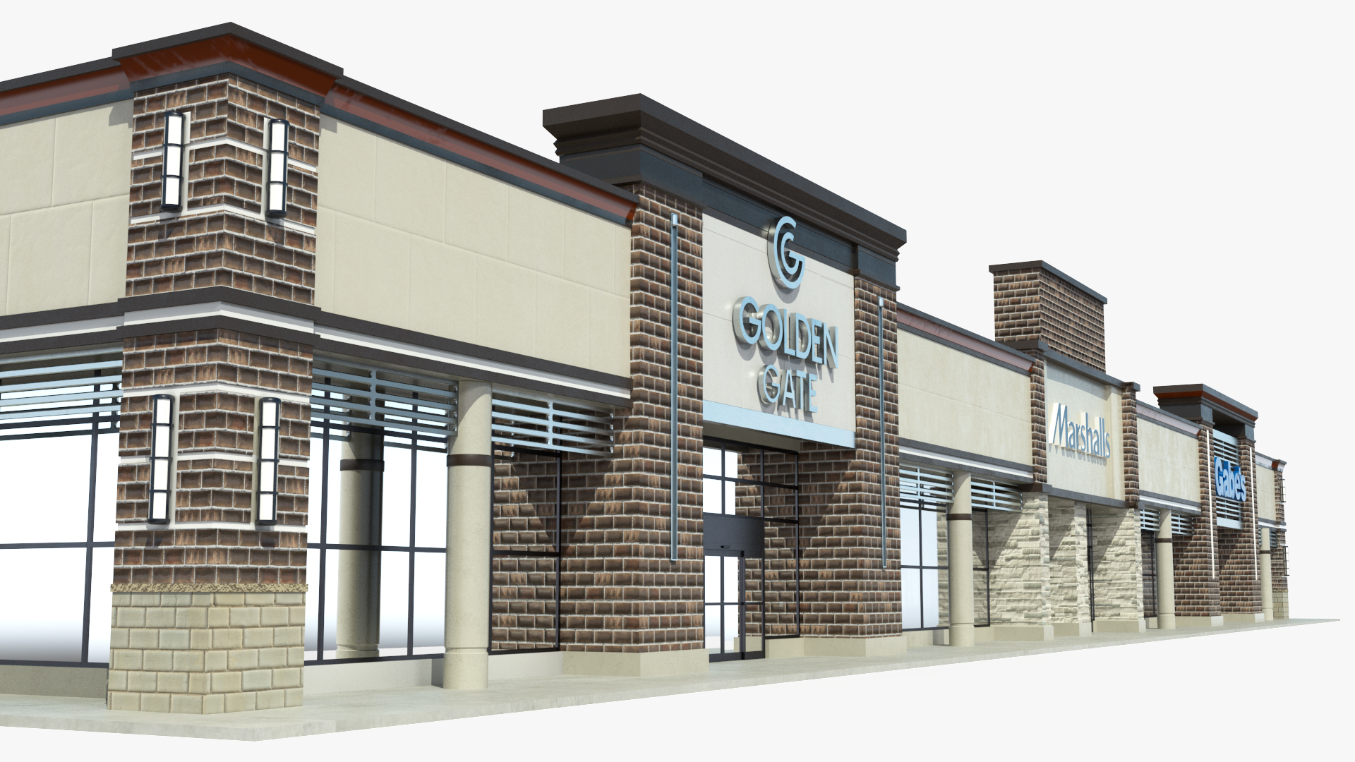 Strip Mall Building 3D model