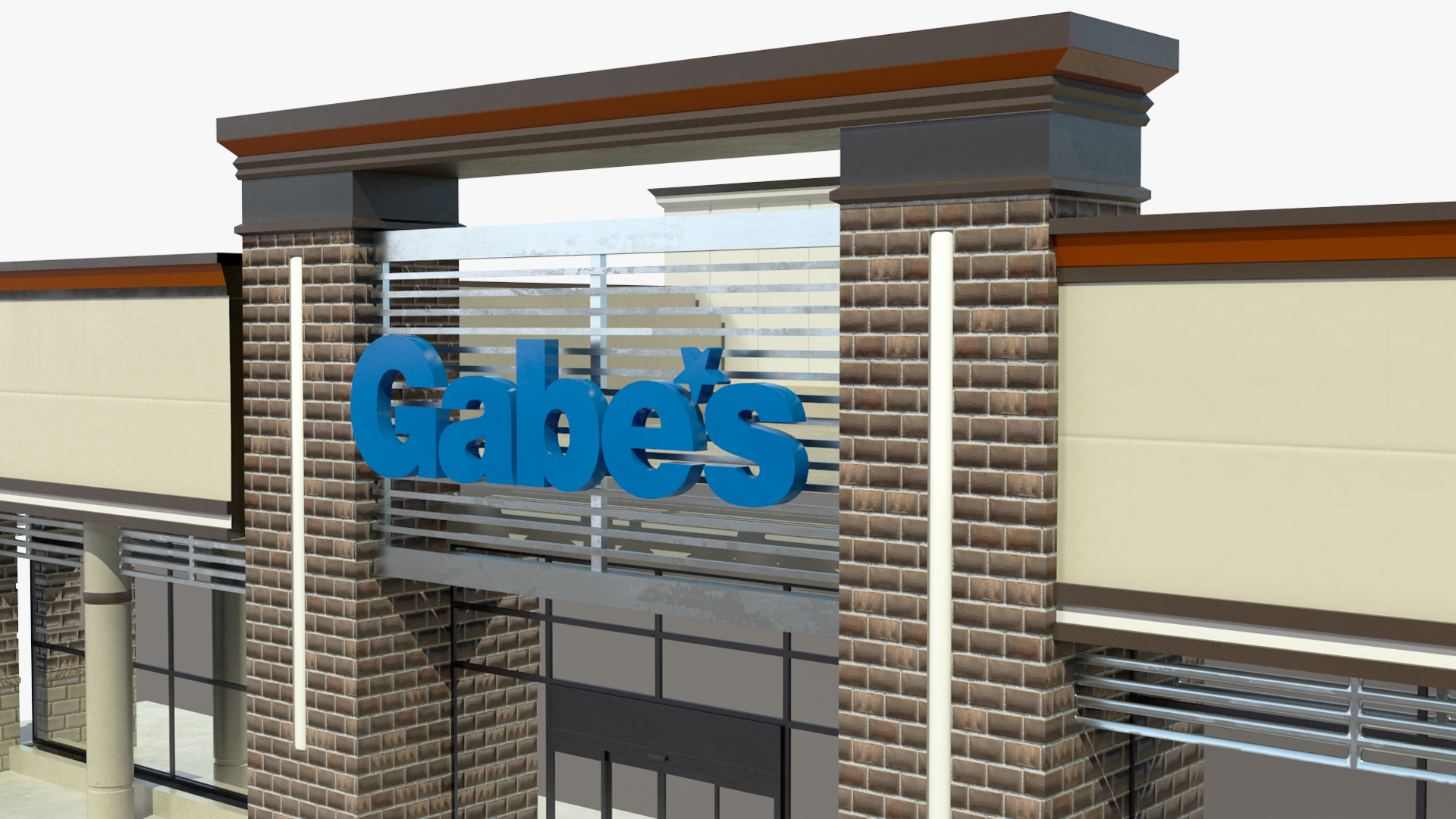 Strip Mall Building 3D model