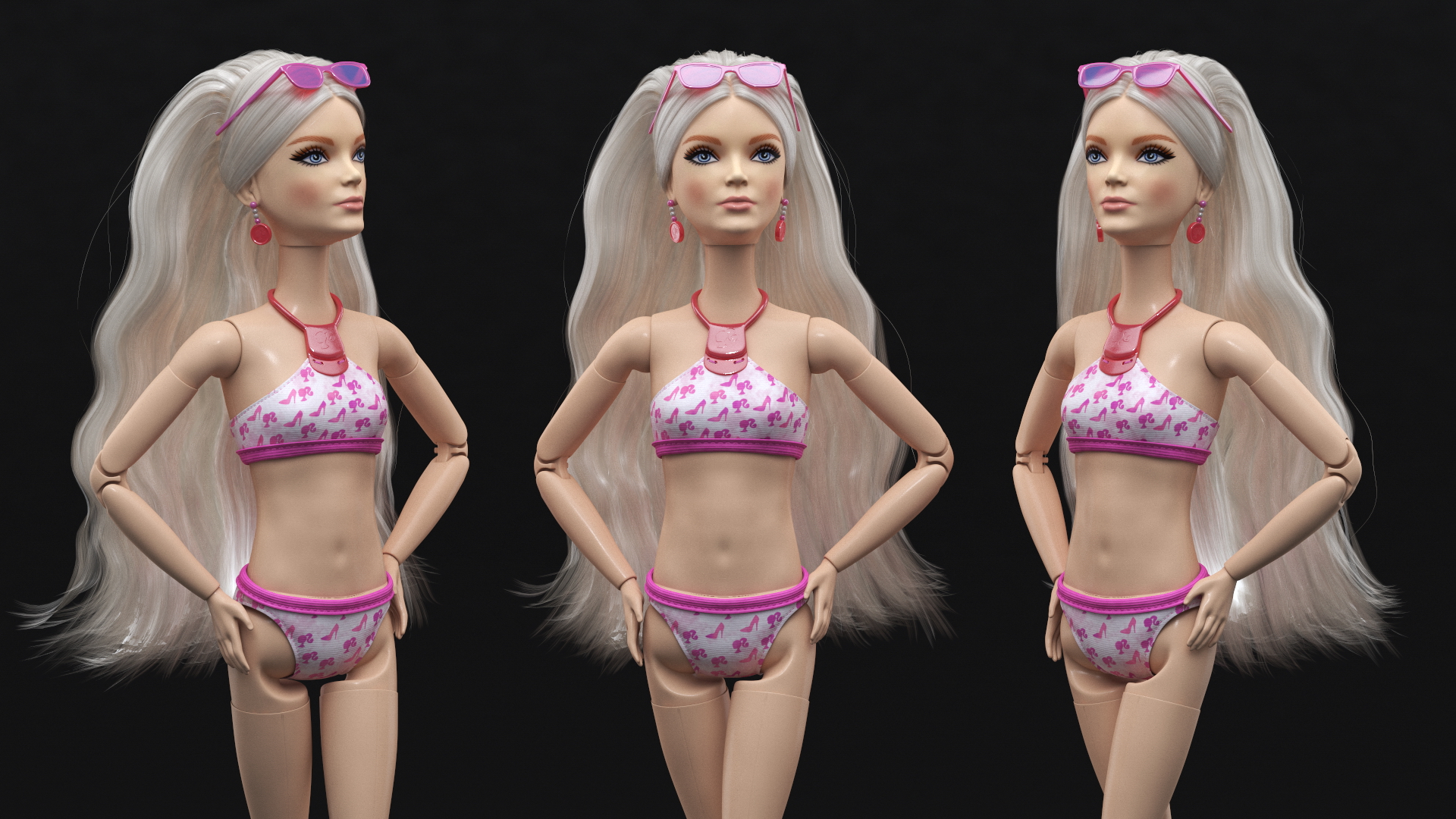 3D model Barbie Doll Swimsuit