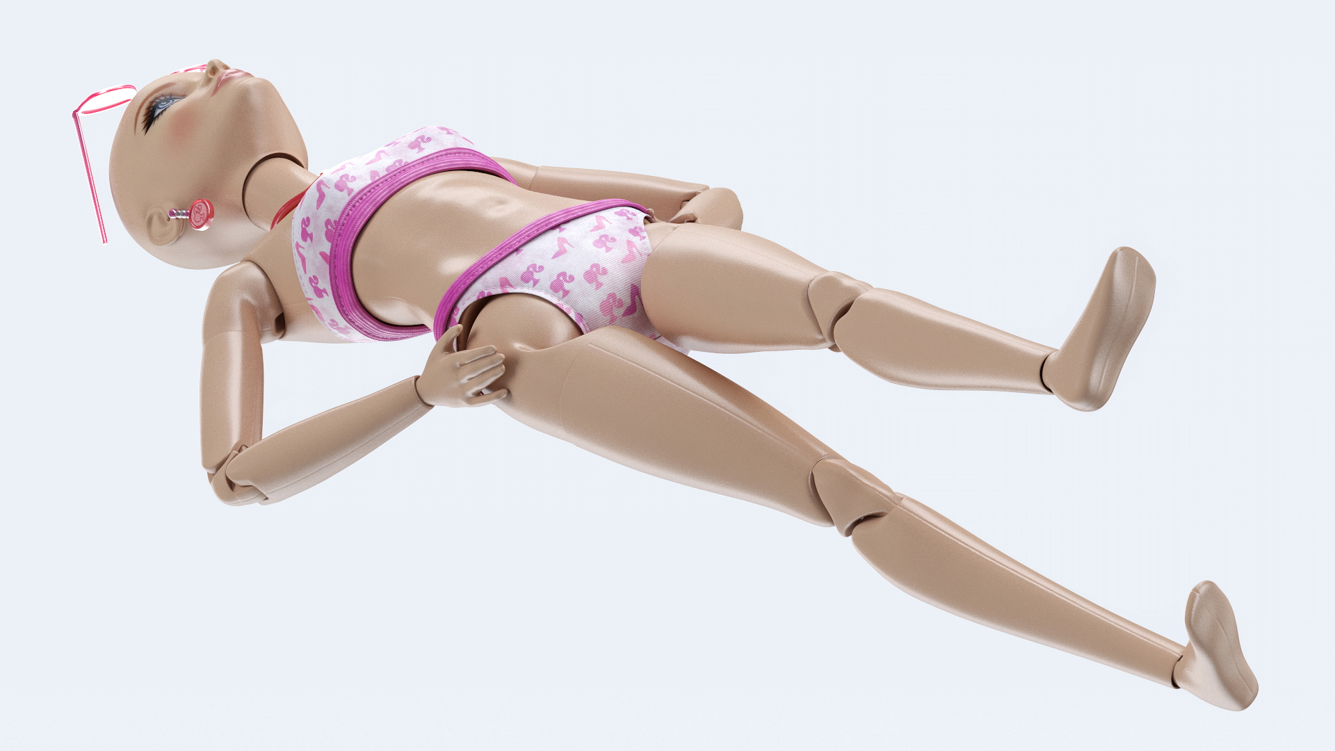 3D model Barbie Doll Swimsuit