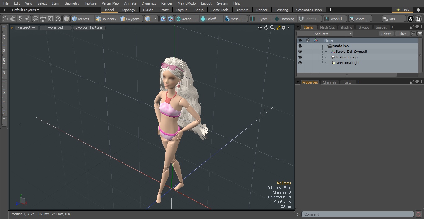 3D model Barbie Doll Swimsuit