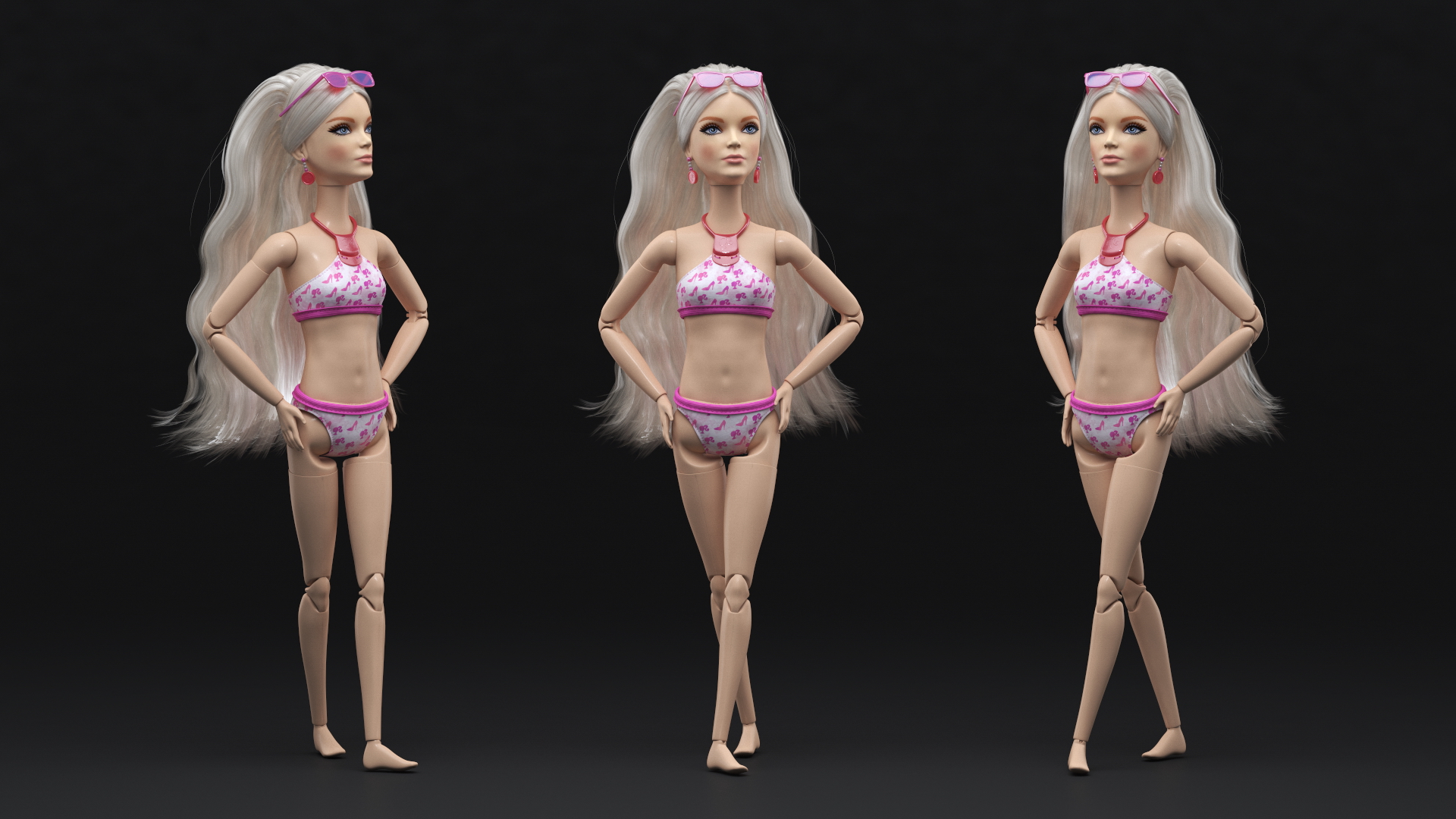 3D model Barbie Doll Swimsuit