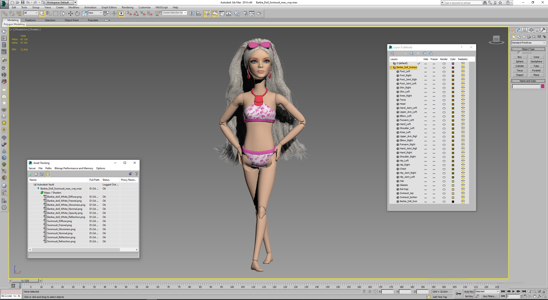 3D model Barbie Doll Swimsuit