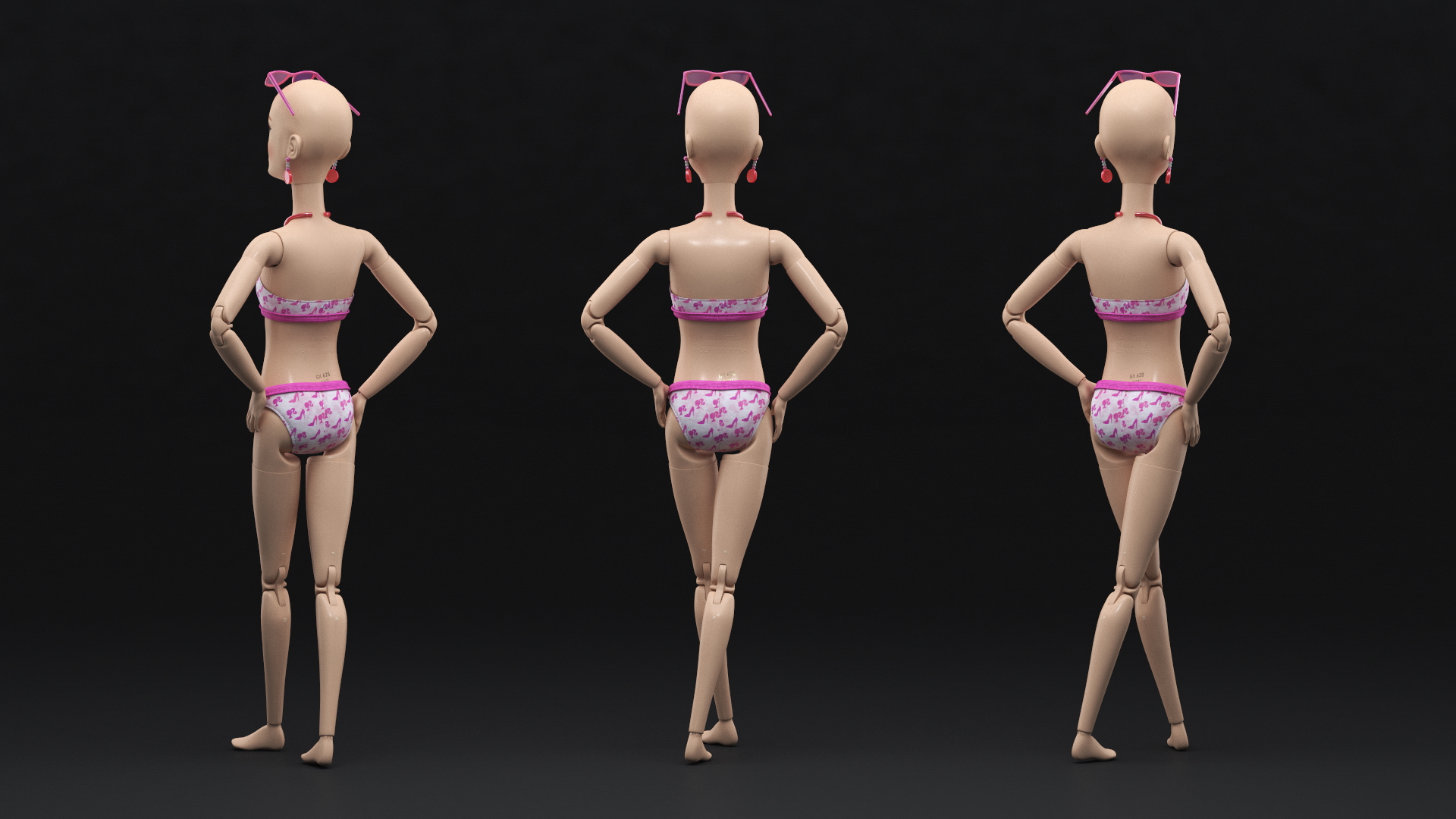 3D model Barbie Doll Swimsuit