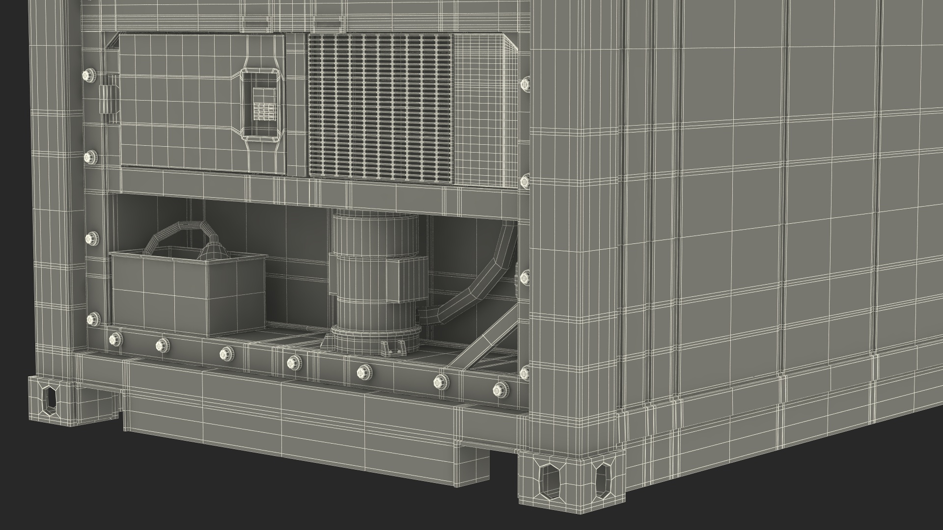 3D Refrigerated Sea Container