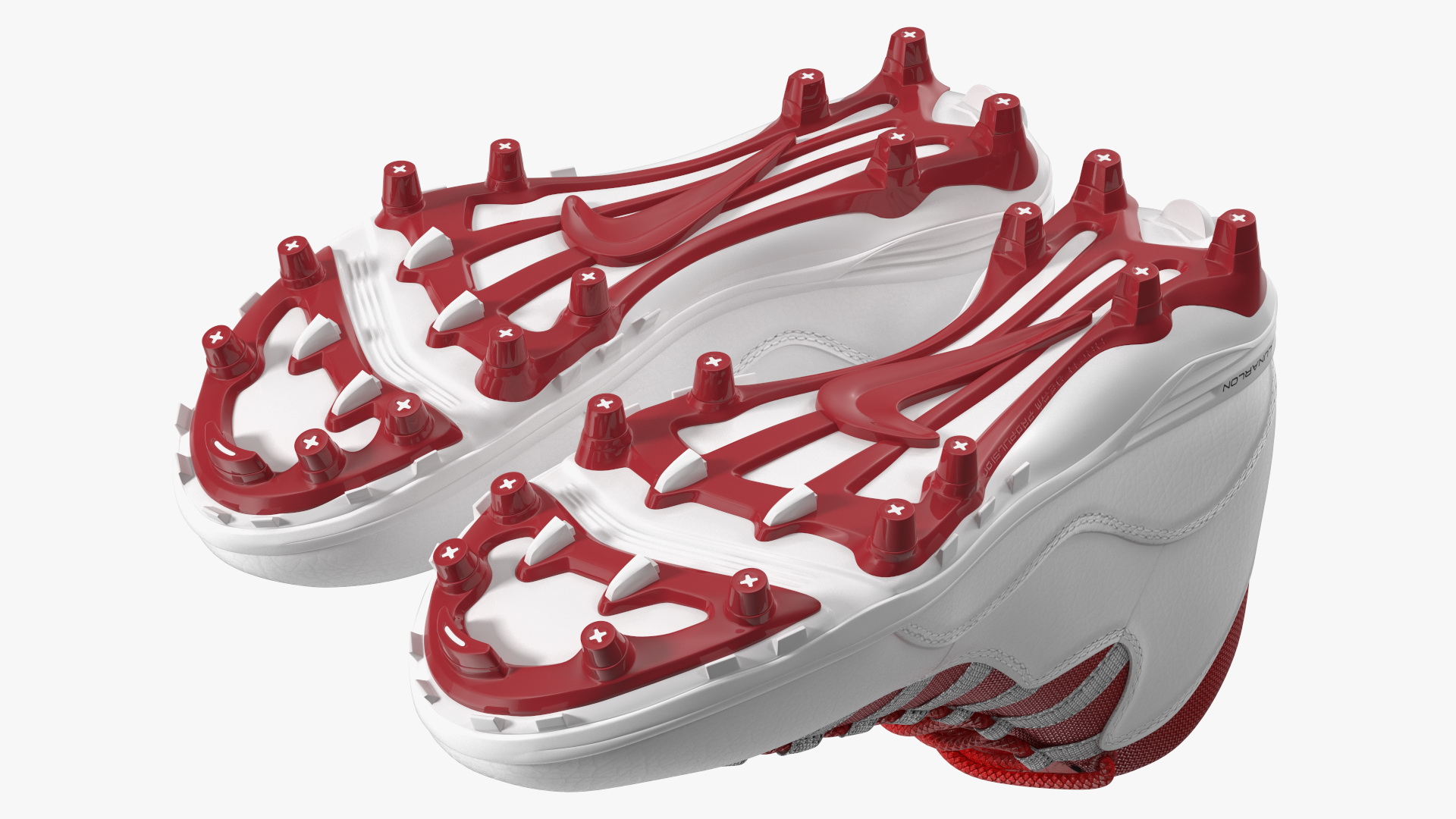 3D Air Jordan 10 Baseball Cleats Red model