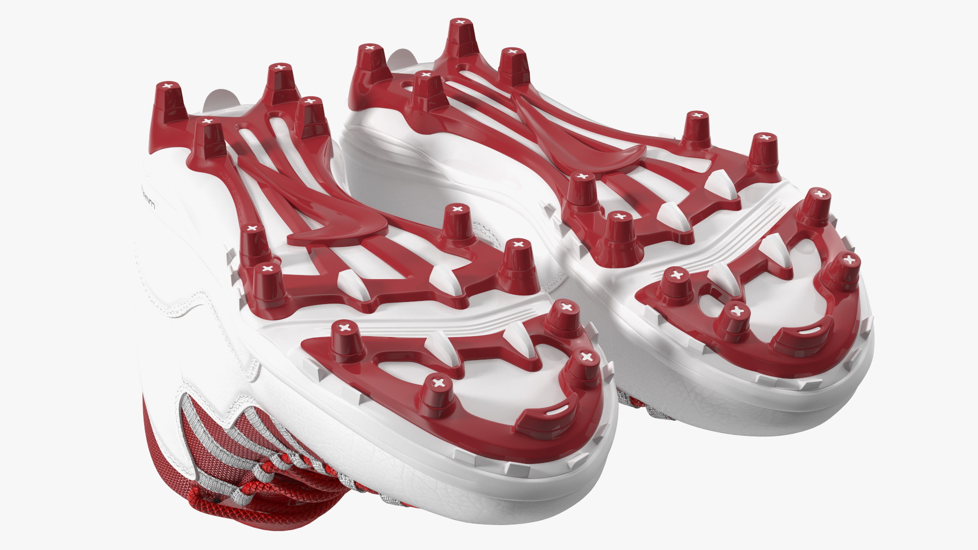 3D Air Jordan 10 Baseball Cleats Red model