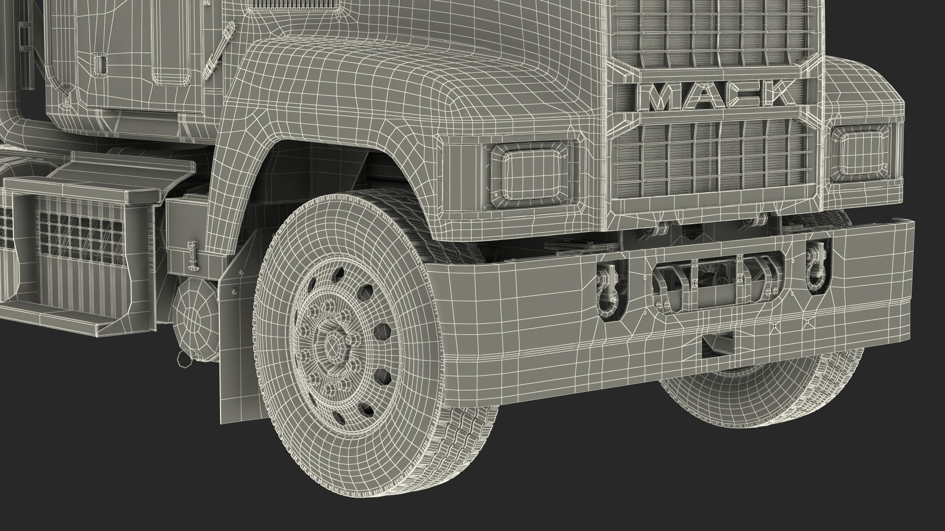 Mack Cargo Truck White 3D