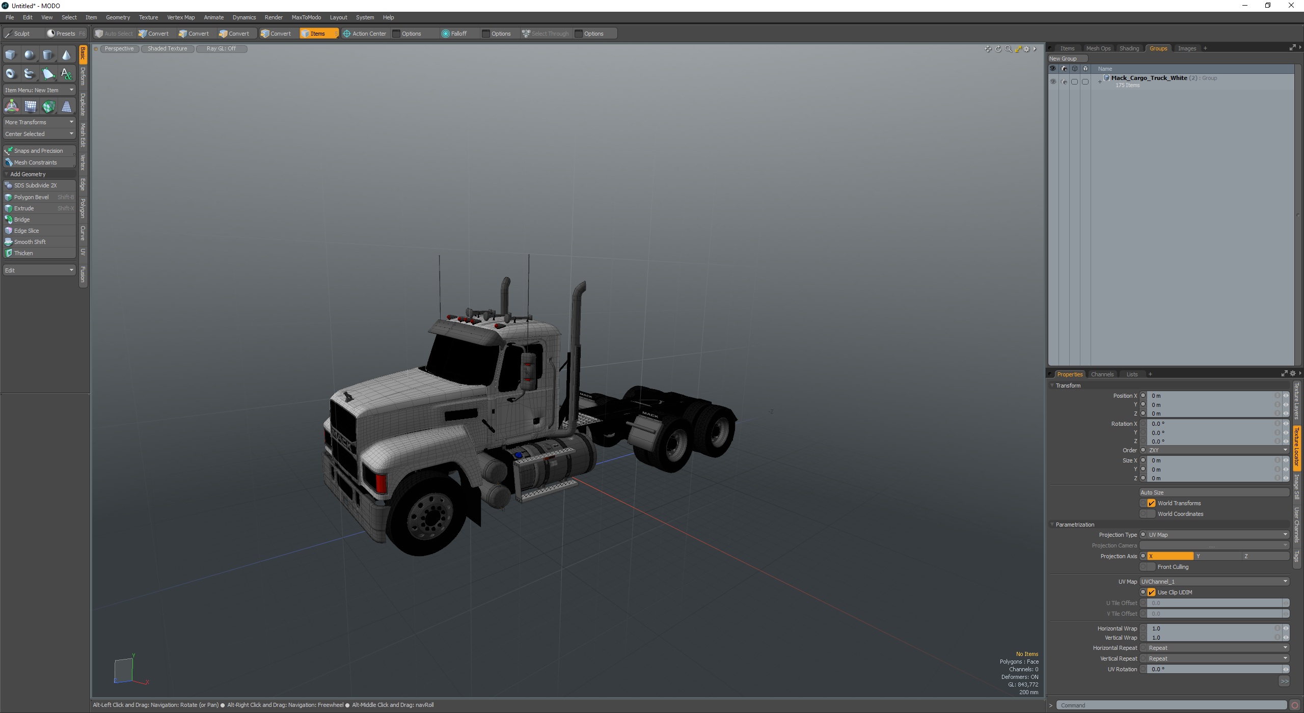 Mack Cargo Truck White 3D