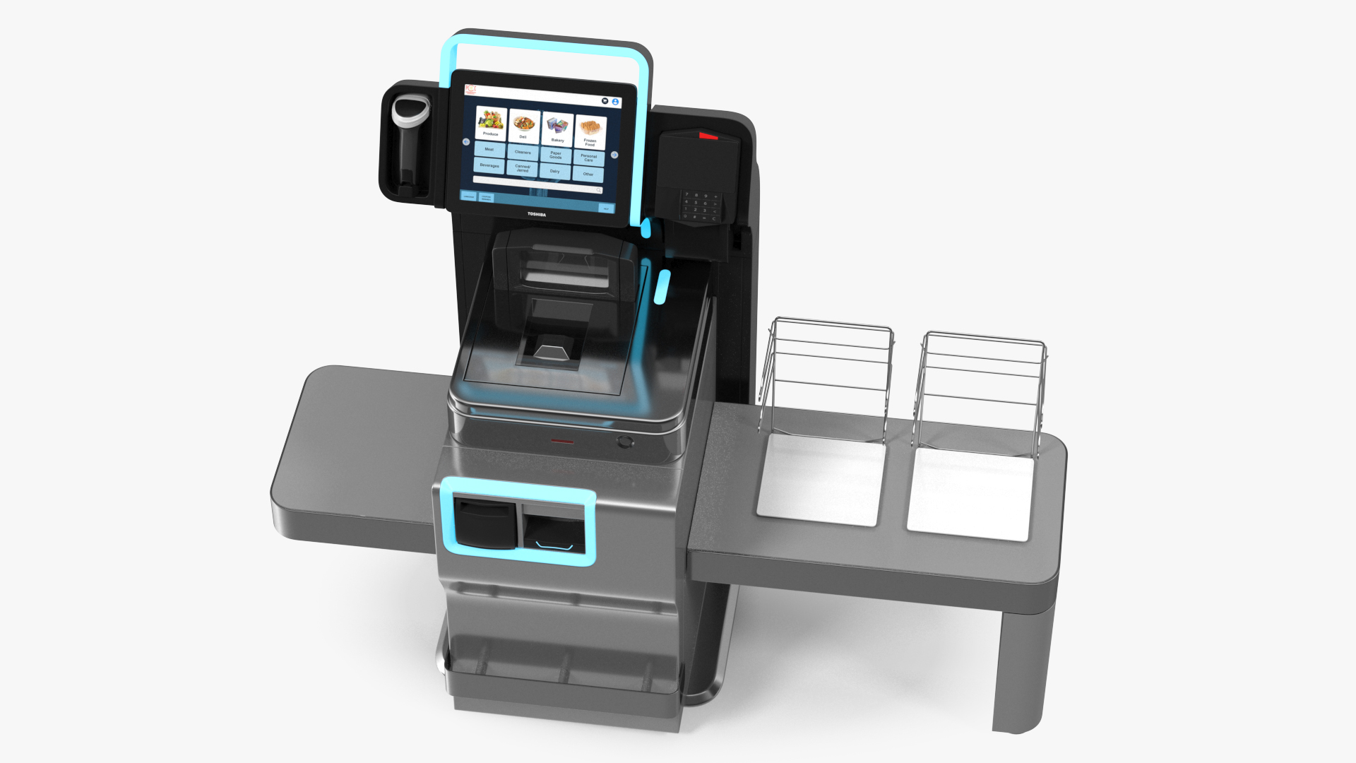 3D Toshiba Self Checkout System Cash Recycling model