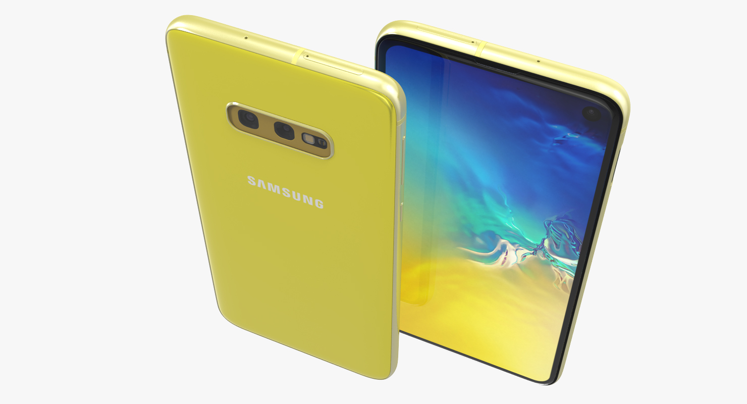 3D Samsung Galaxy S10E Yellow