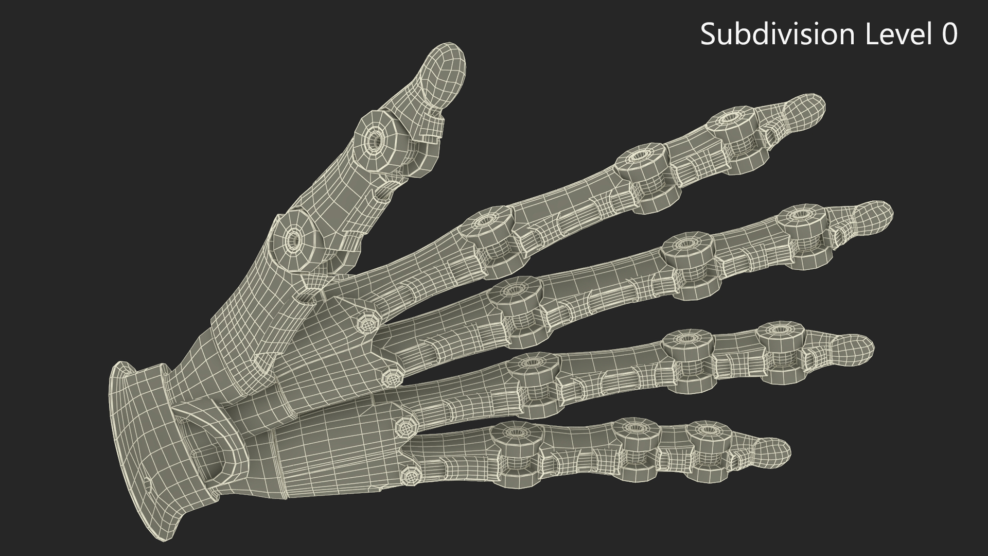 3D Robotic Hand Black model