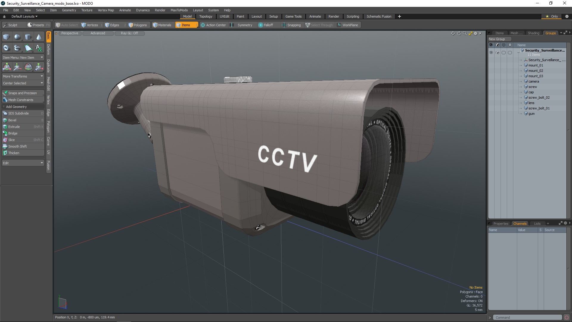 3D Security Surveillance Camera model