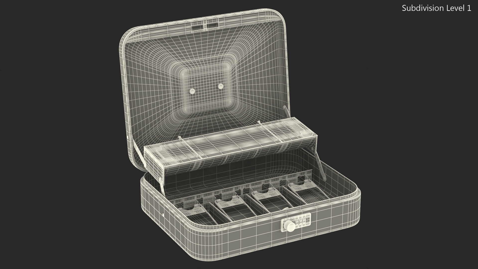 3D Cash Box Black Rigged