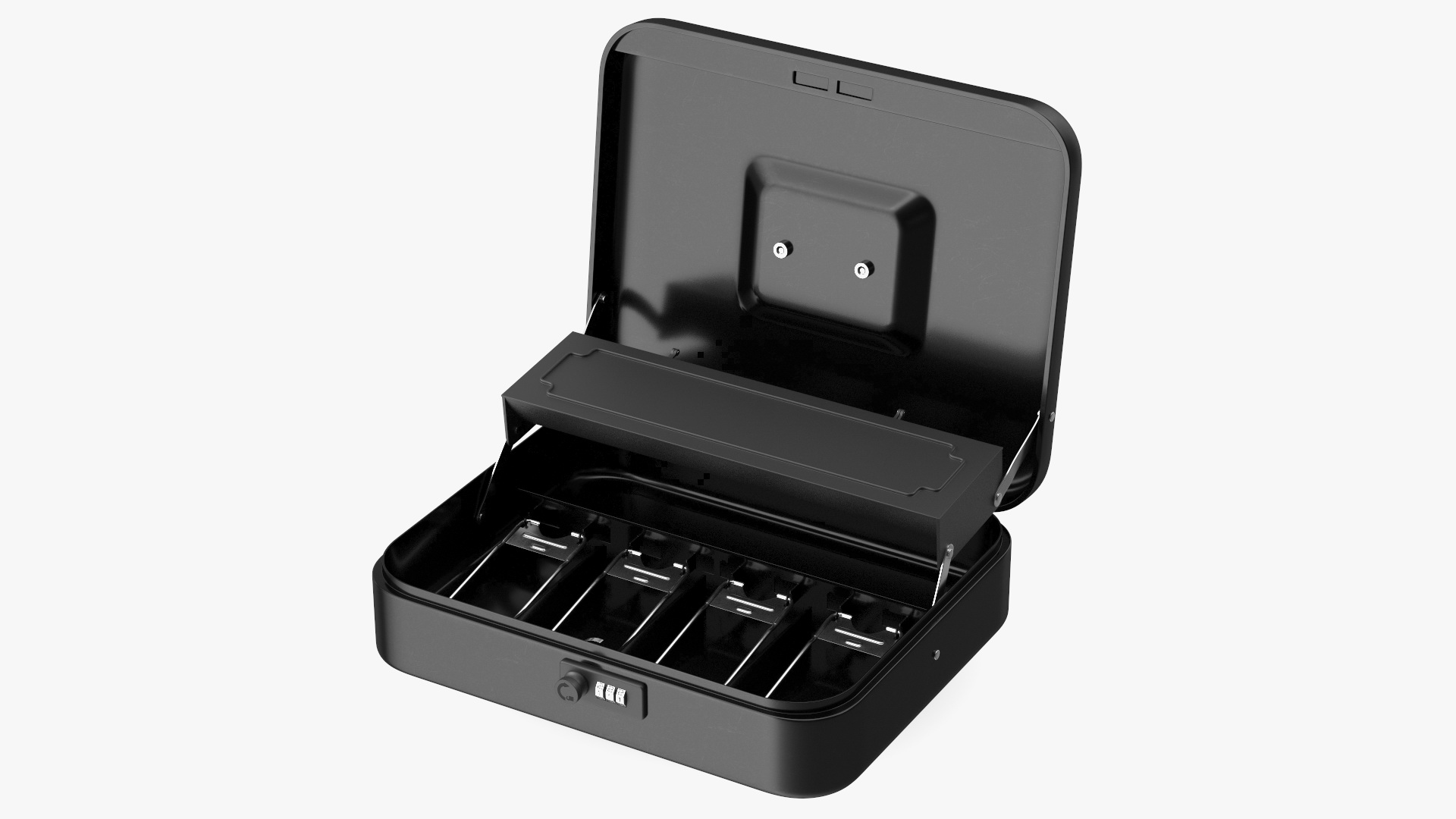 3D Cash Box Black Rigged