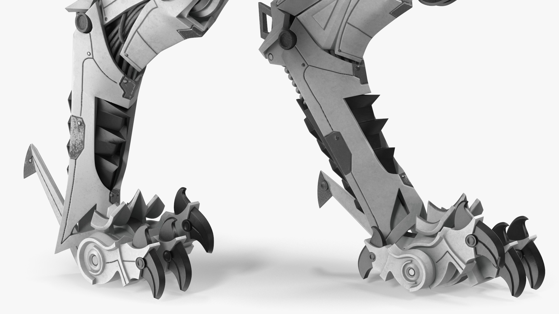 3D Robotic T-Rex Walking Pose