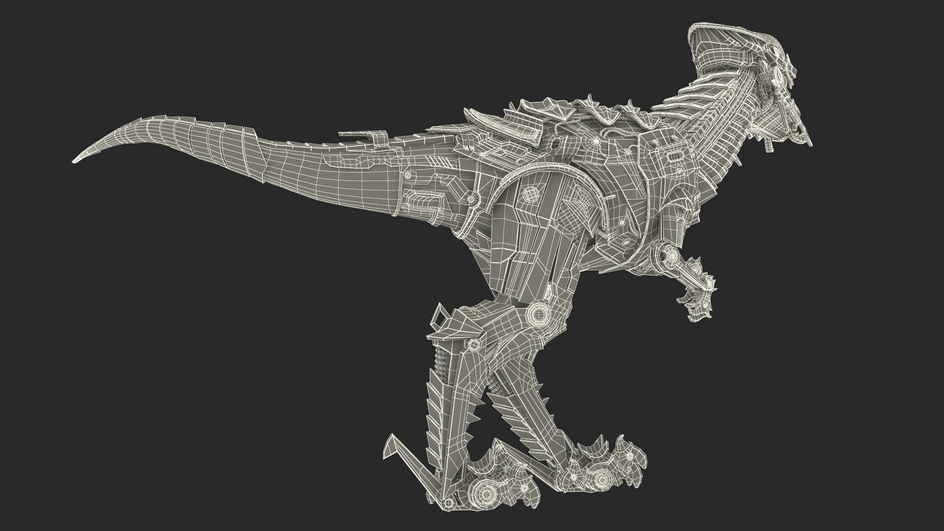 3D Robotic T-Rex Walking Pose