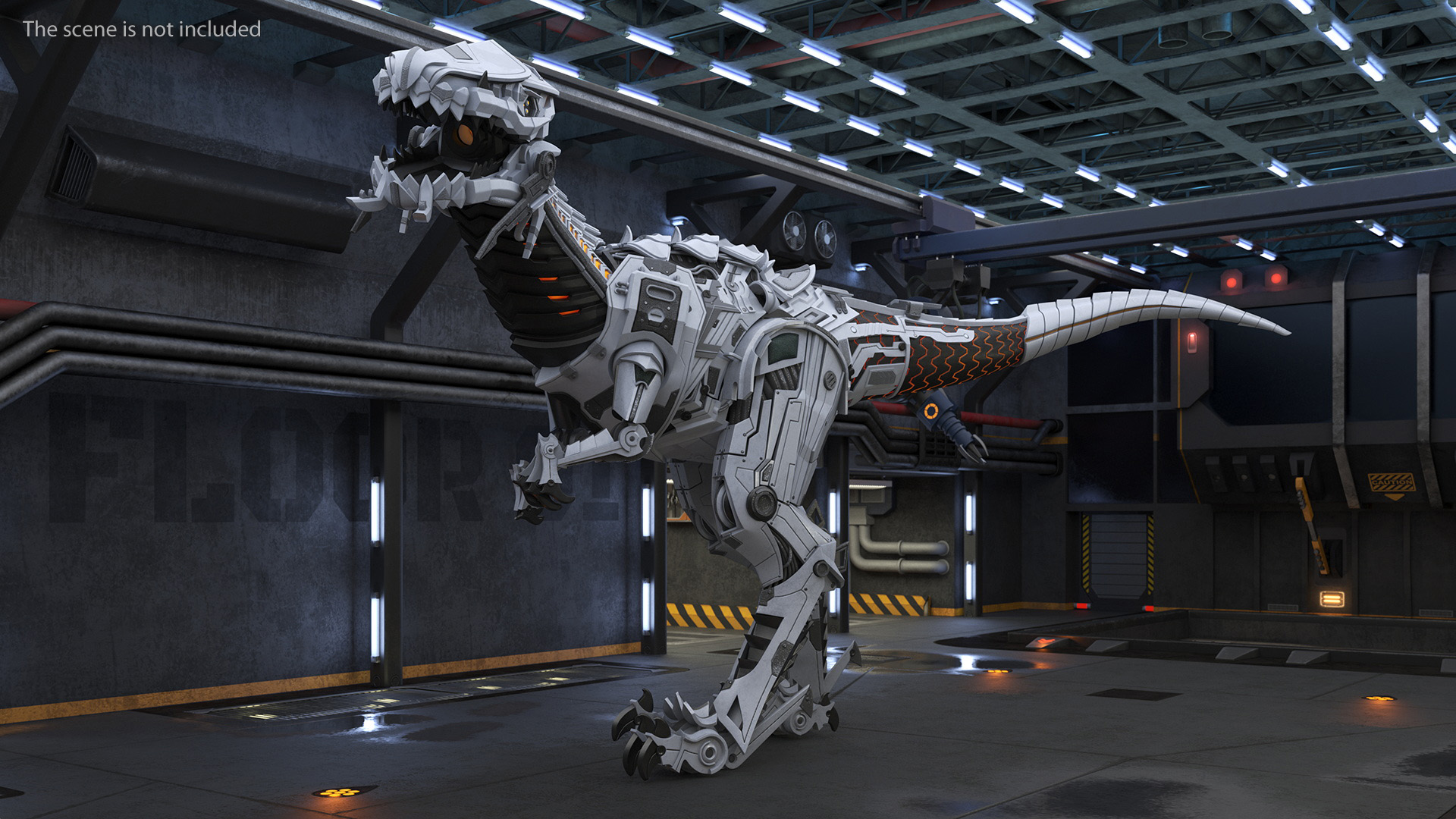 3D Robotic T-Rex Walking Pose