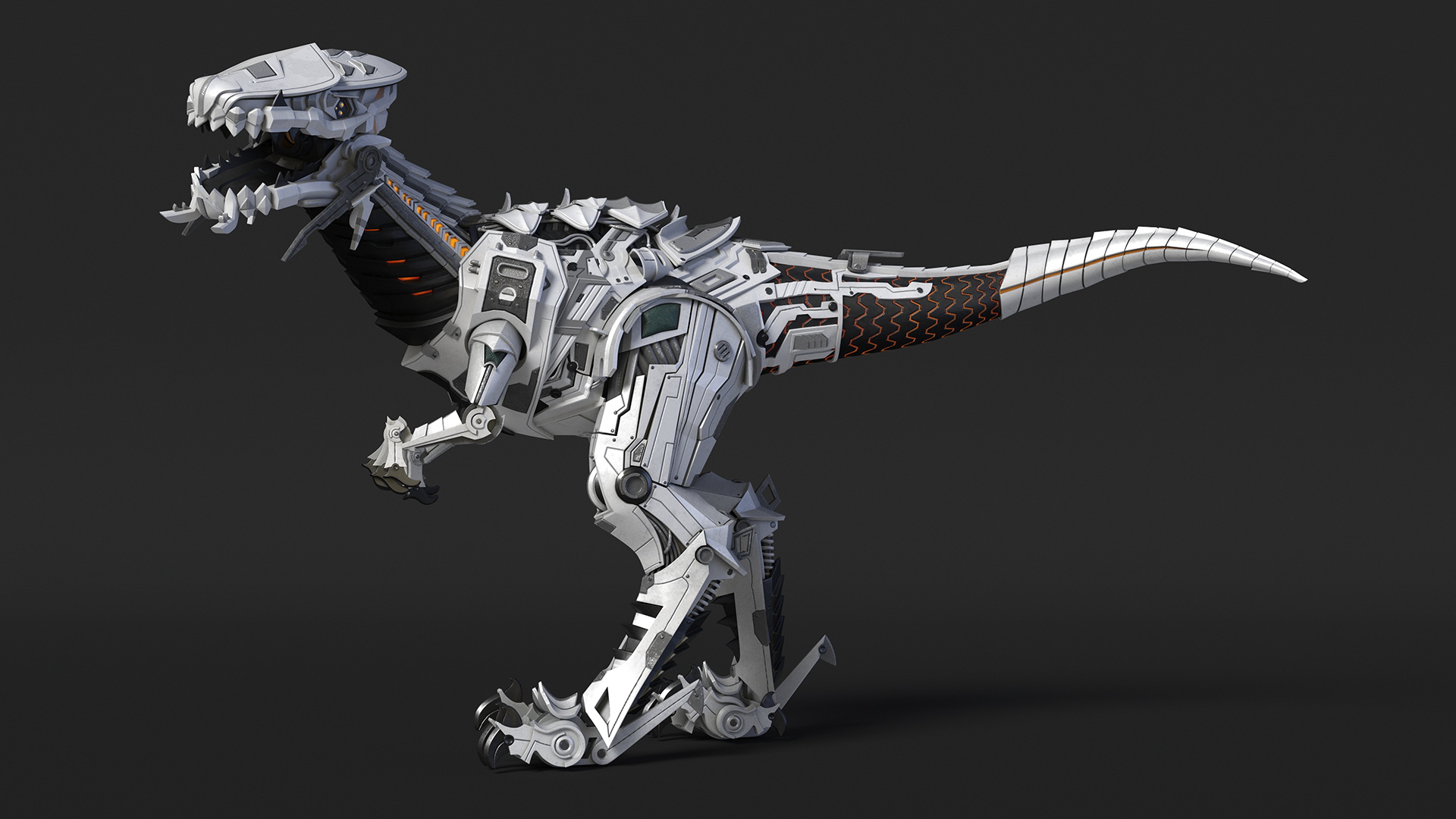 3D Robotic T-Rex Walking Pose