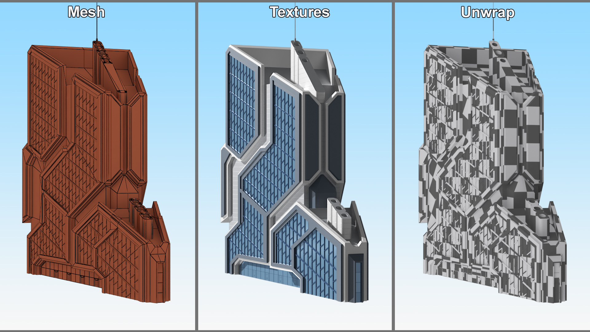 3D model Futuristic Scientific Building