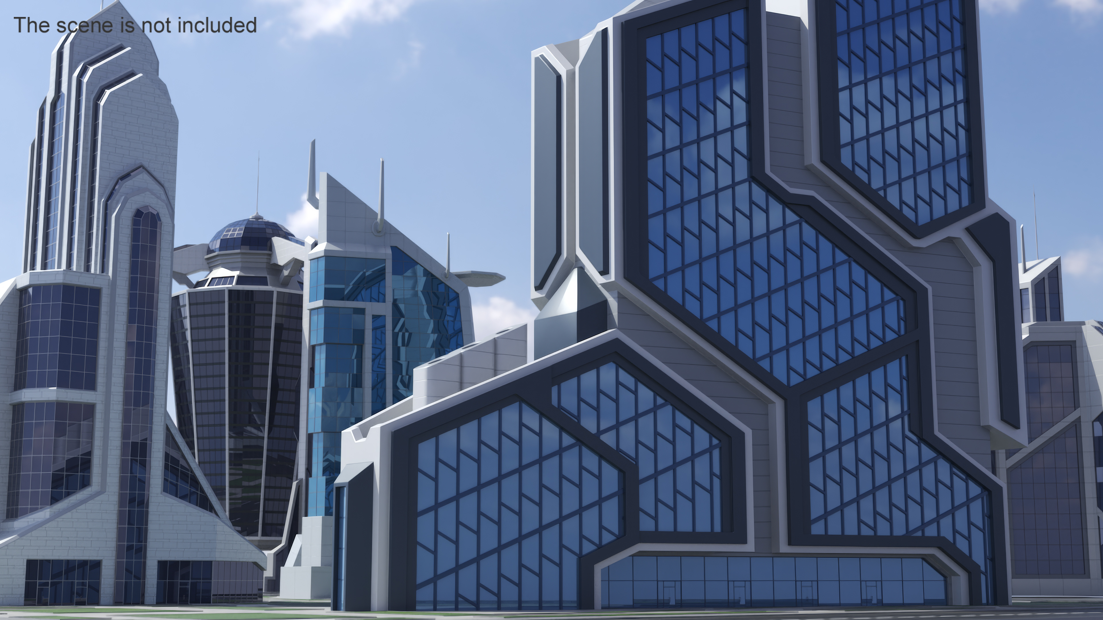 3D model Futuristic Scientific Building