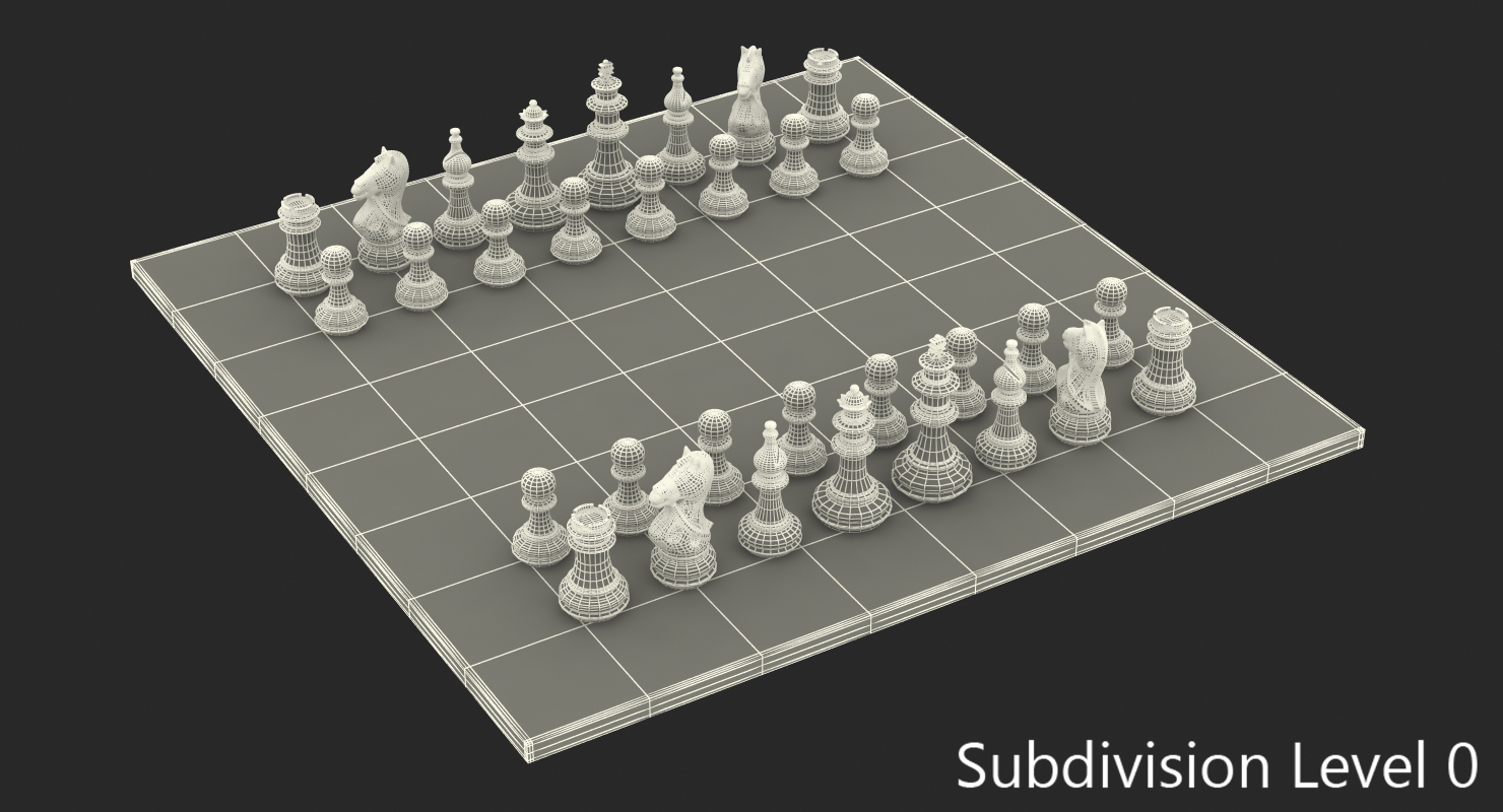 Plastic Chess Set 3D