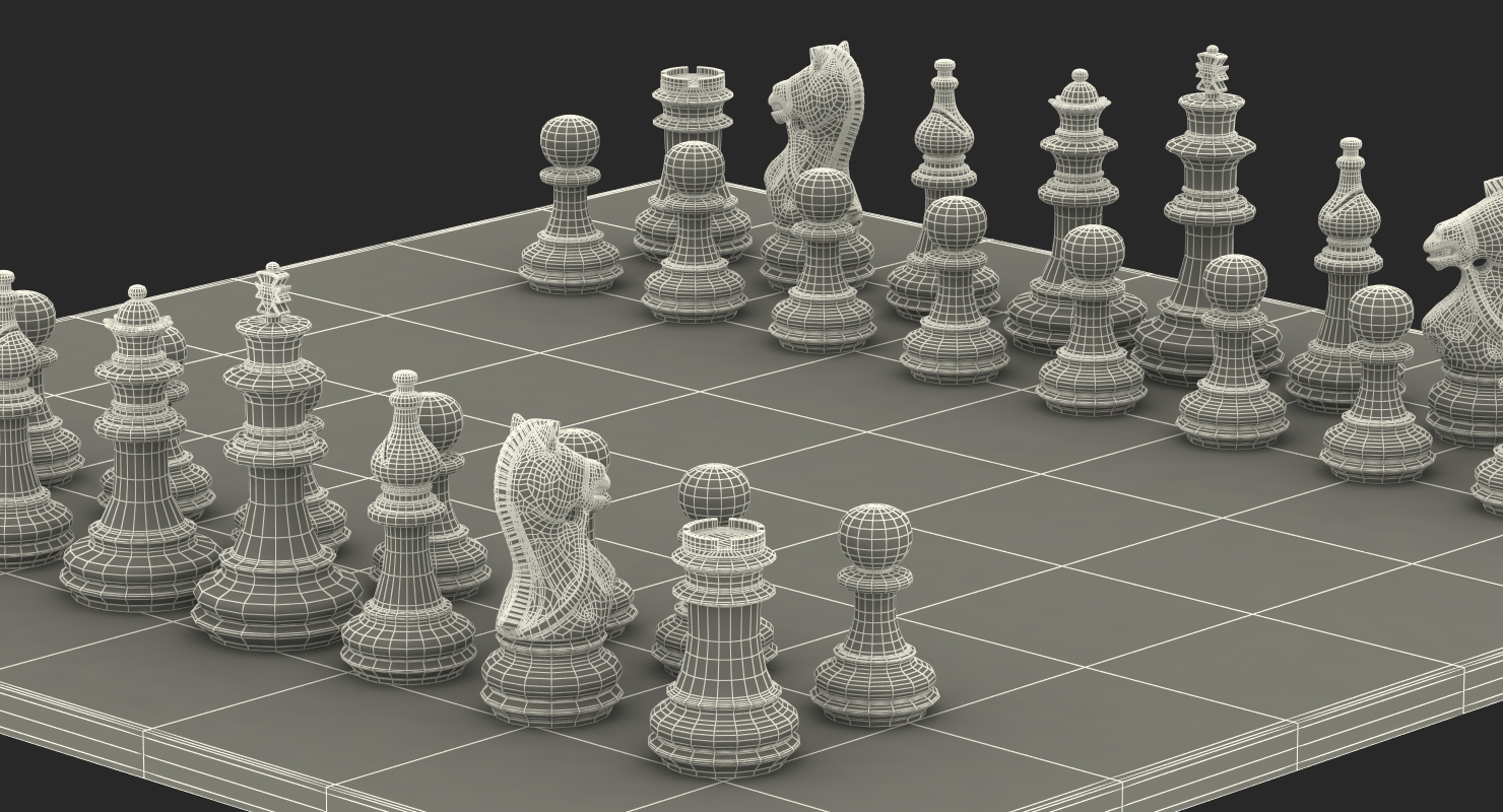 Plastic Chess Set 3D