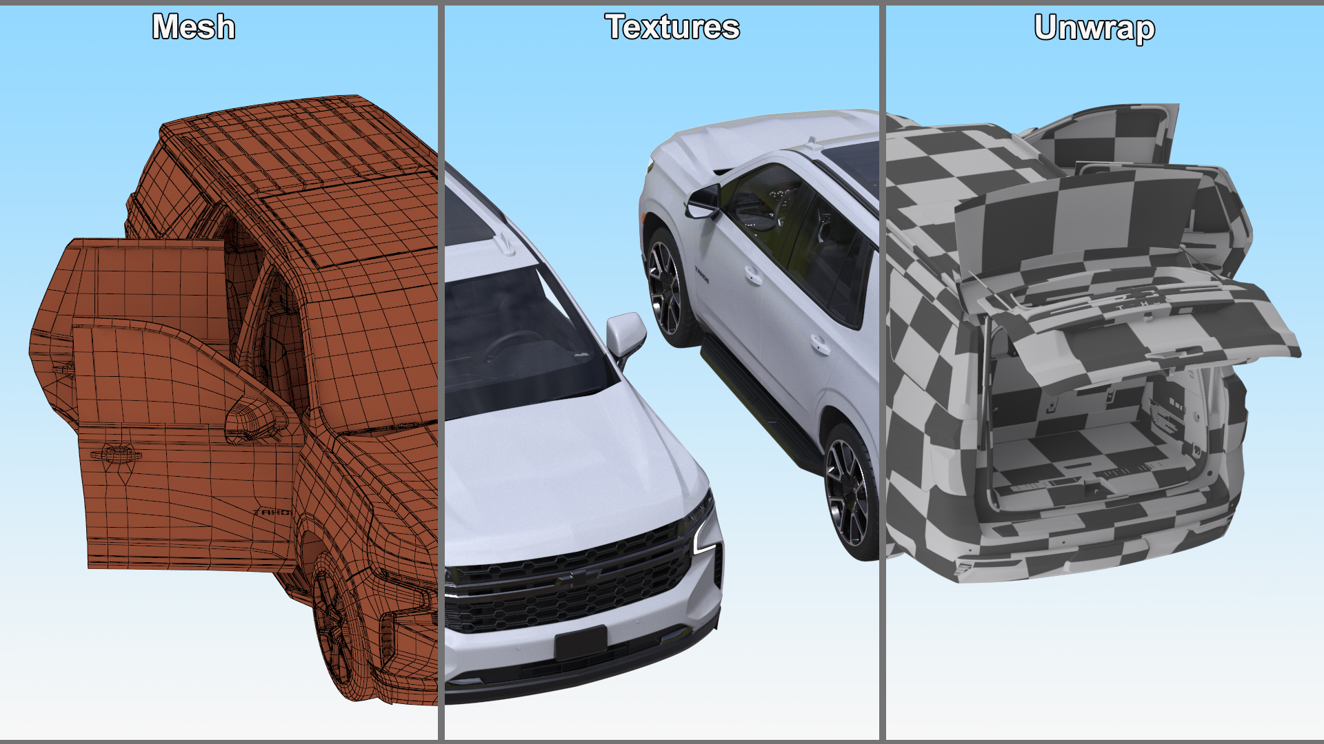 3D model 2024 Chevrolet Tahoe SUV White