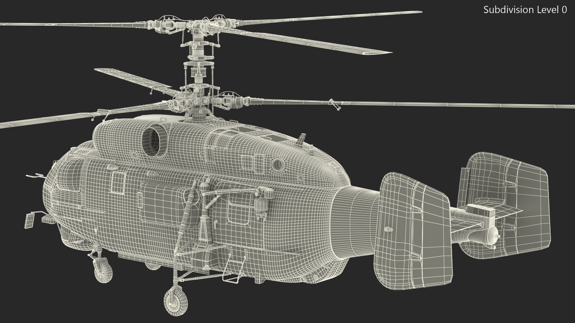 3D Kamov KA32 Russia EMERCOM Helicopter Rigged model