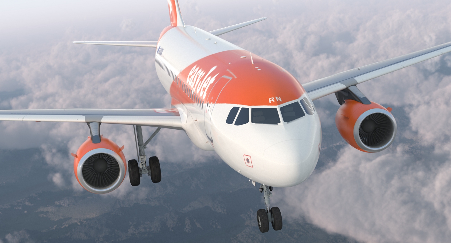 Airbus A319 EasyJet Airline Rigged 3D model