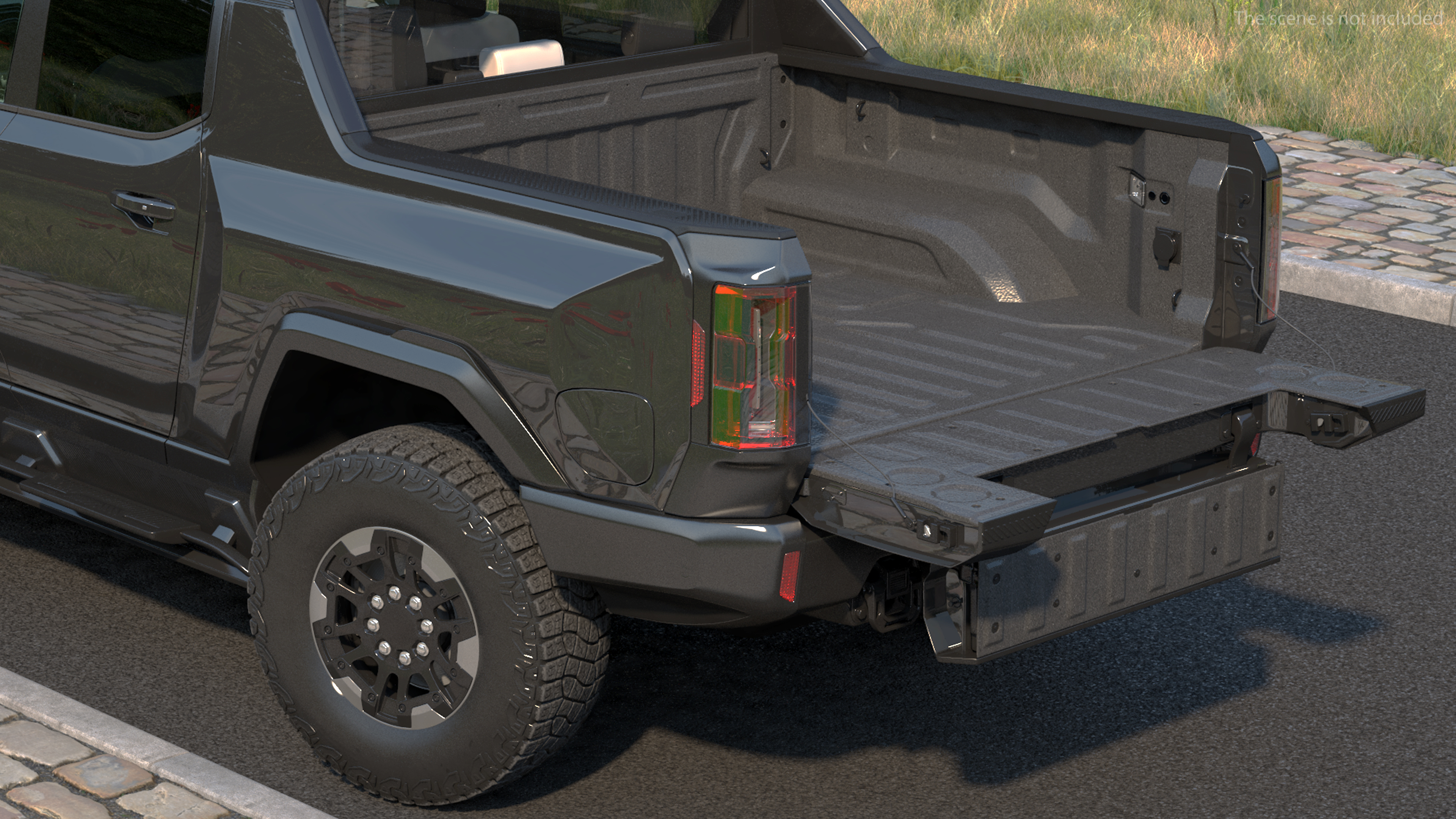 3D Electric Pickup Truck Rigged model