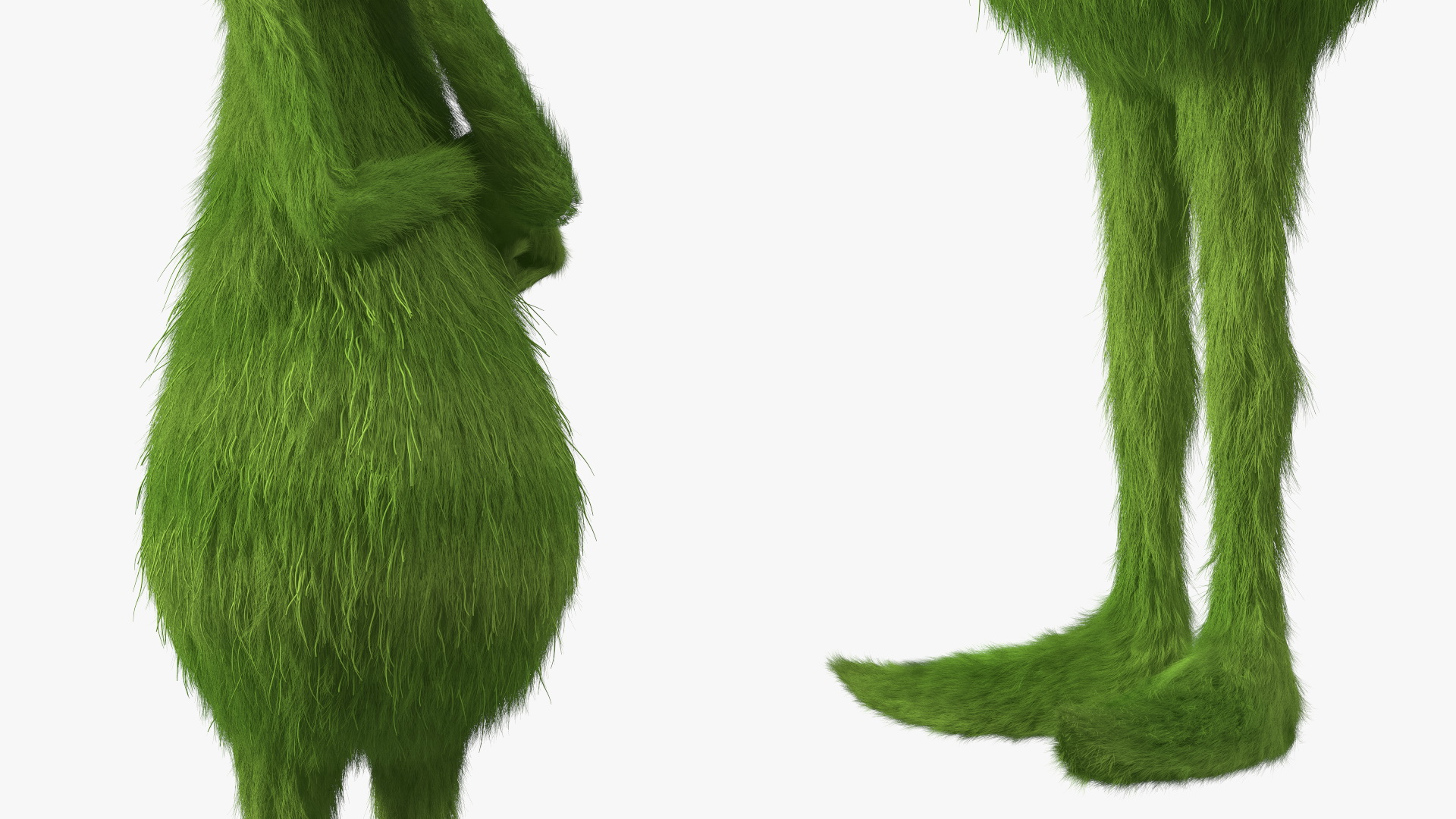 3D Christmas Cartoon Character Grinch with Fur model