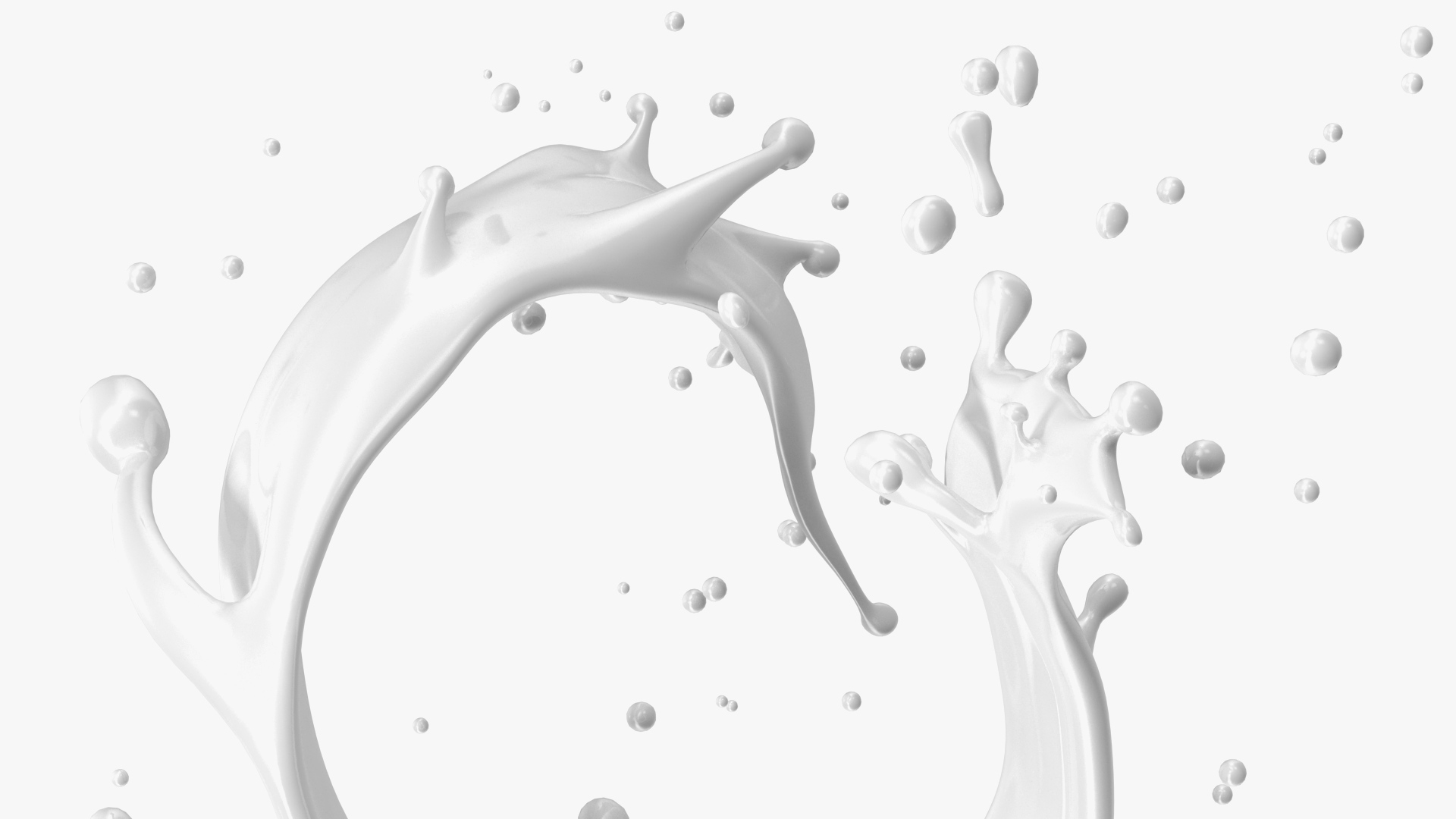 3D Milk Splash Spiral model