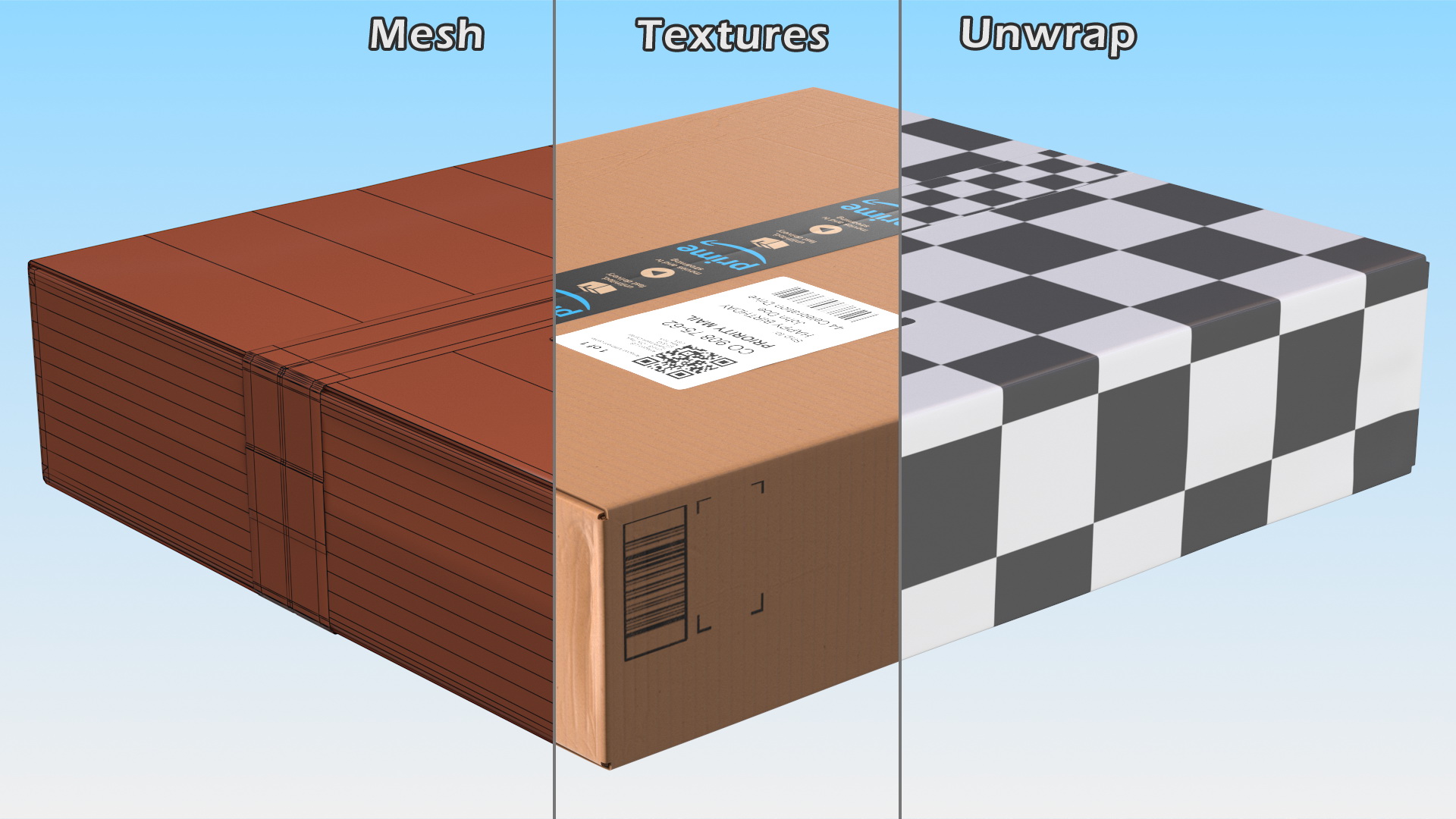 Amazon Parcels Box 53x45x12 3D