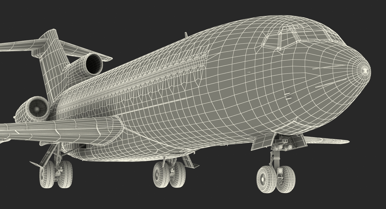 Boeing 727 100 Generic Rigged 3D model