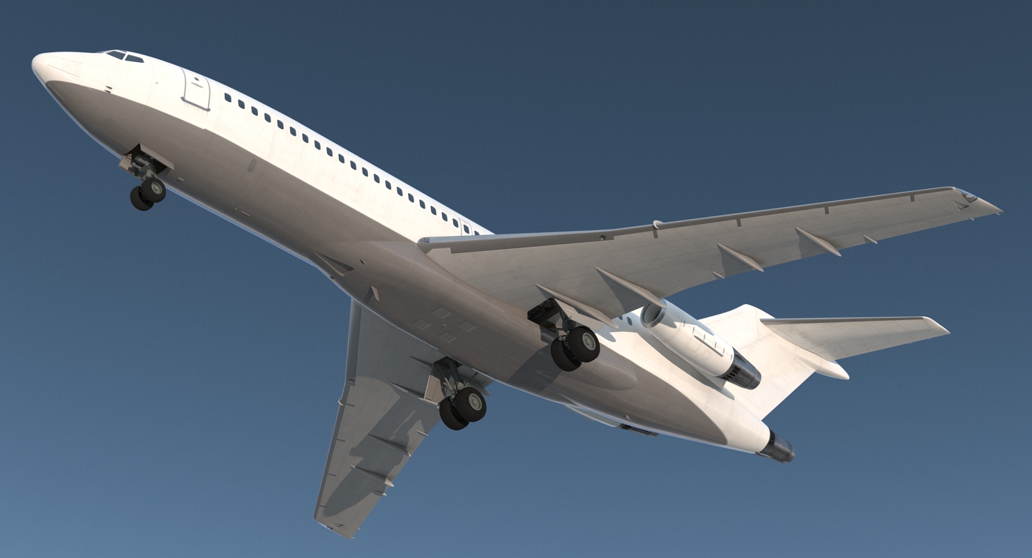 Boeing 727 100 Generic Rigged 3D model