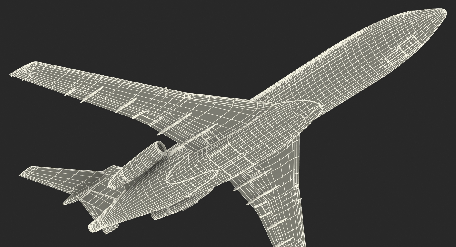 Boeing 727 100 Generic Rigged 3D model