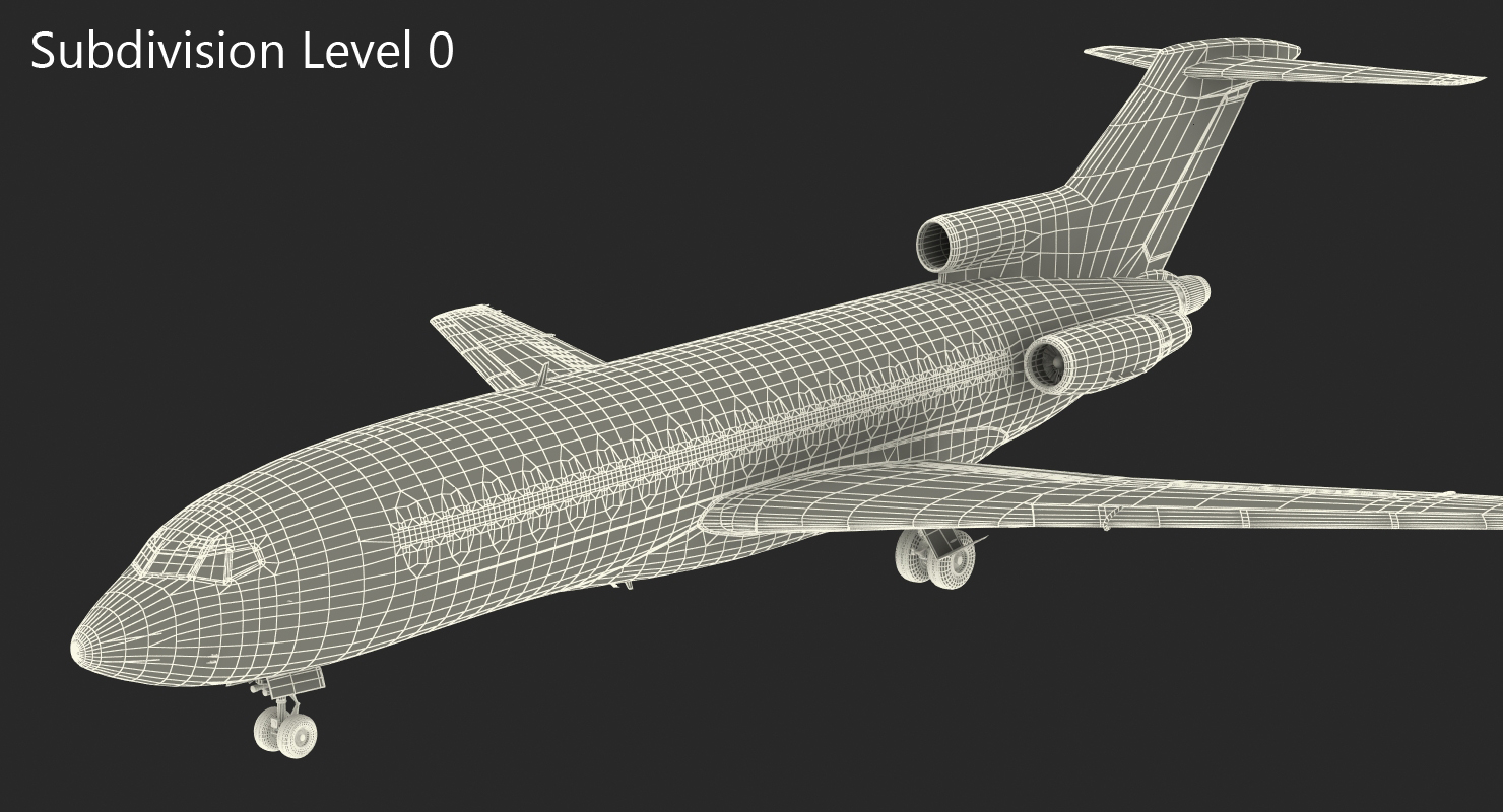 Boeing 727 100 Generic Rigged 3D model