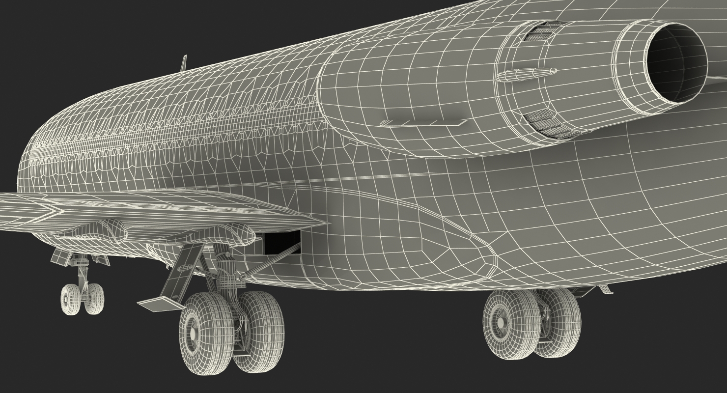 Boeing 727 100 Generic Rigged 3D model