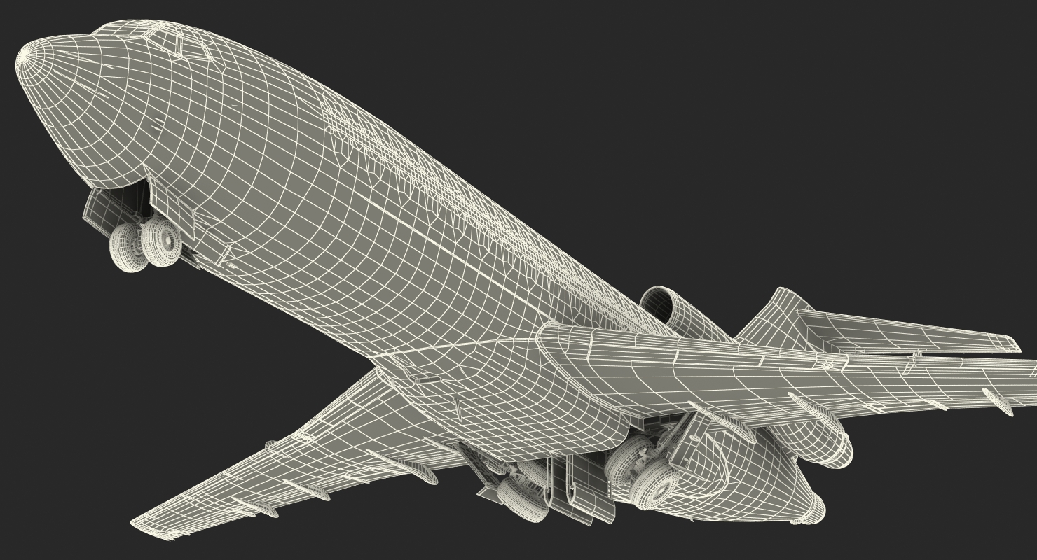 Boeing 727 100 Generic Rigged 3D model