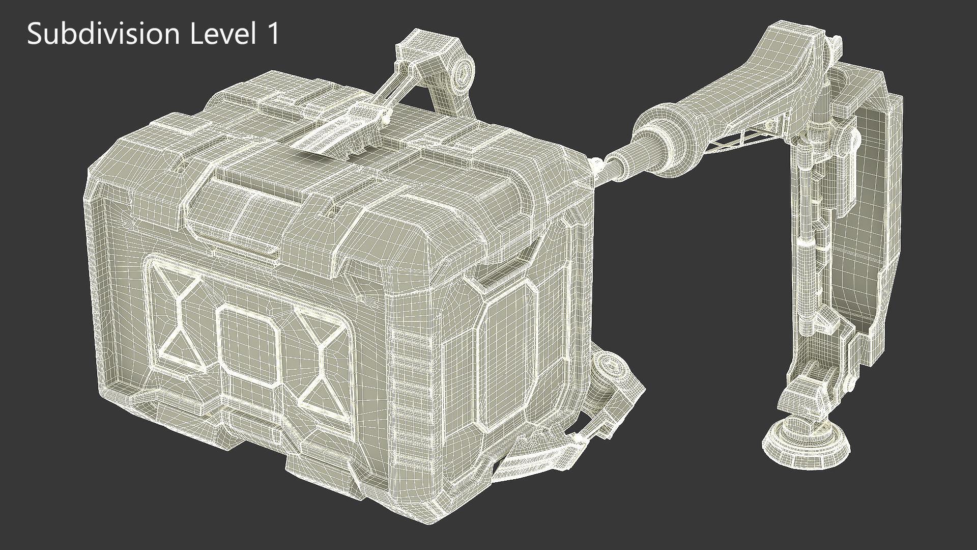 3D Futuristic Robotic Arm with Cargo model