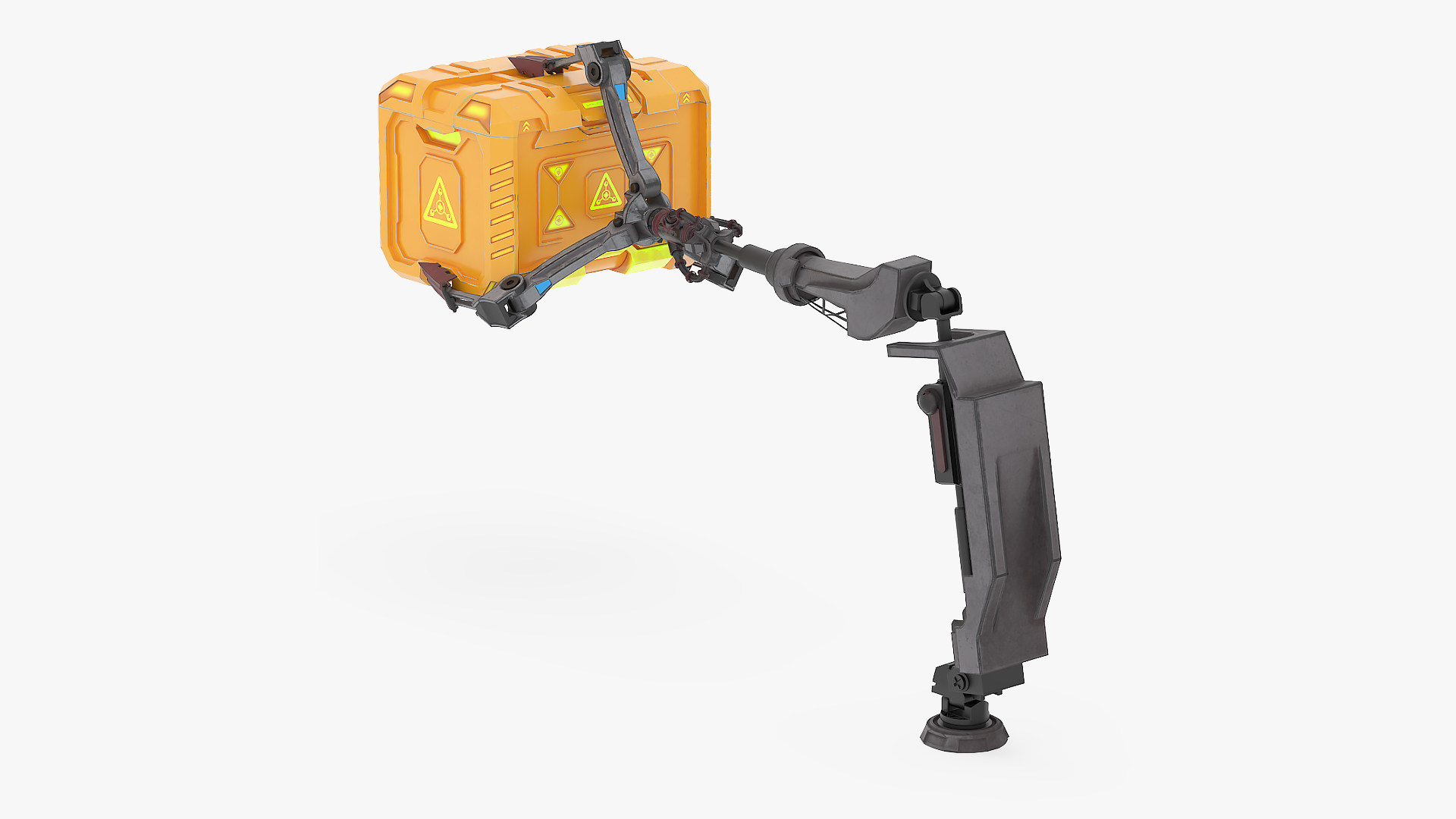 3D Futuristic Robotic Arm with Cargo model