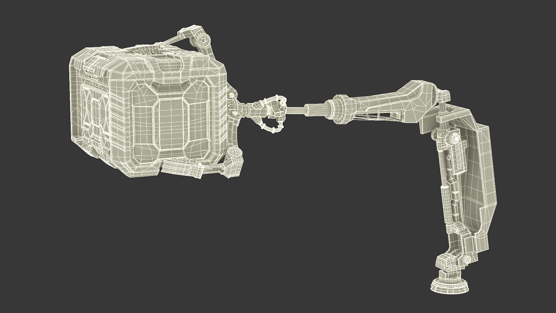 3D Futuristic Robotic Arm with Cargo model