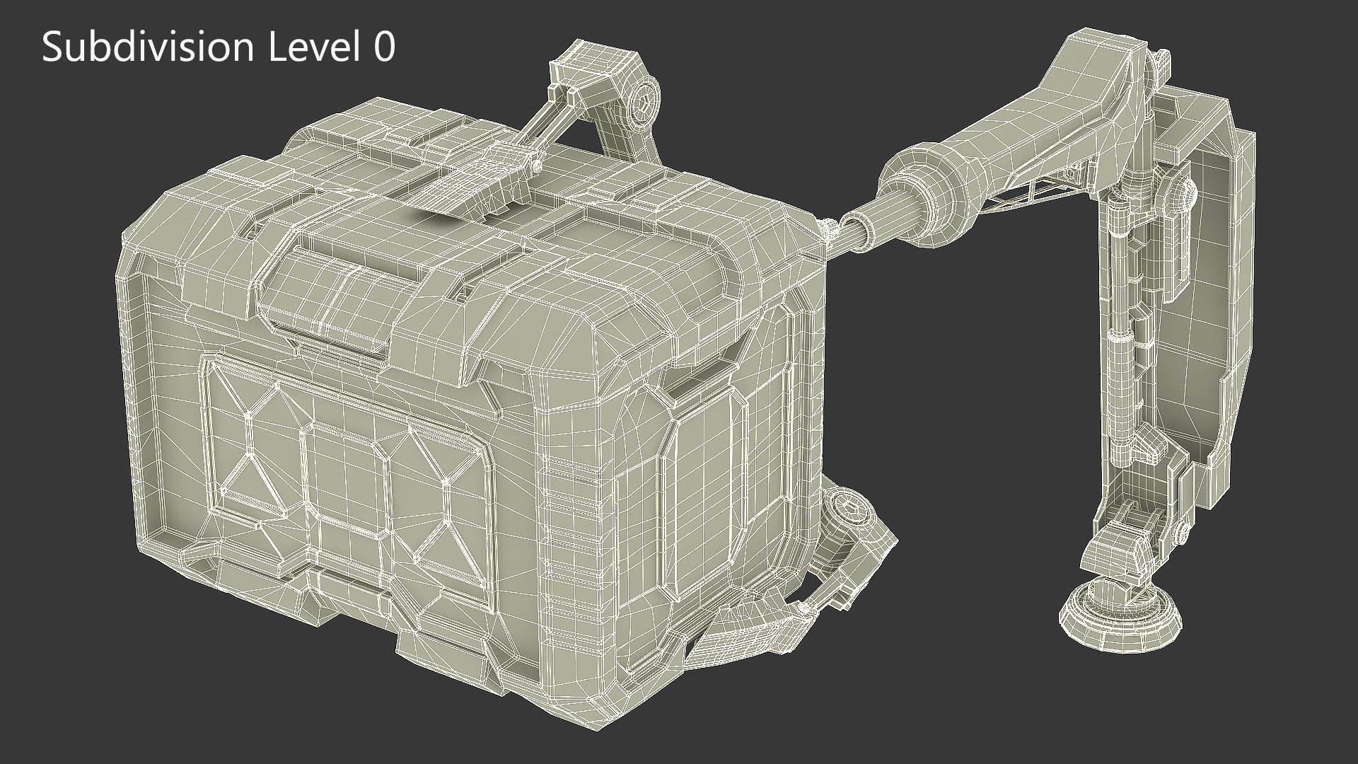 3D Futuristic Robotic Arm with Cargo model