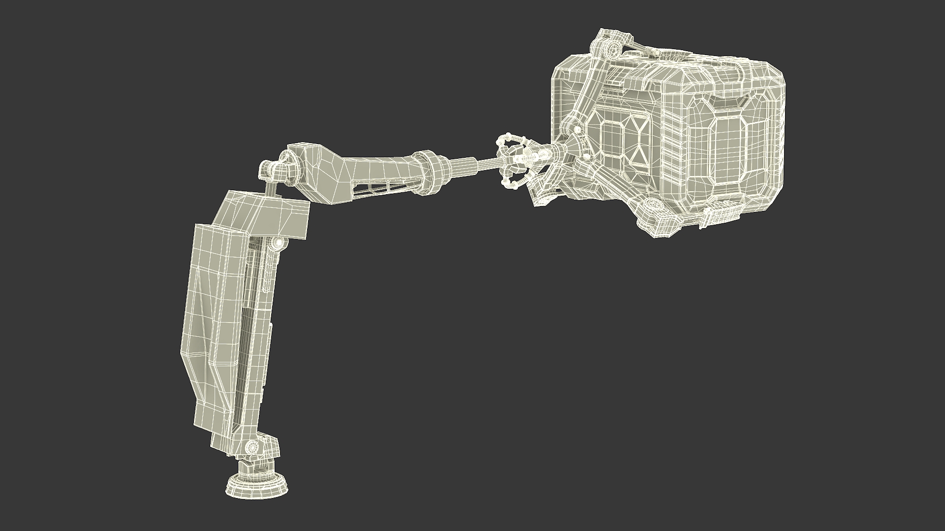 3D Futuristic Robotic Arm with Cargo model