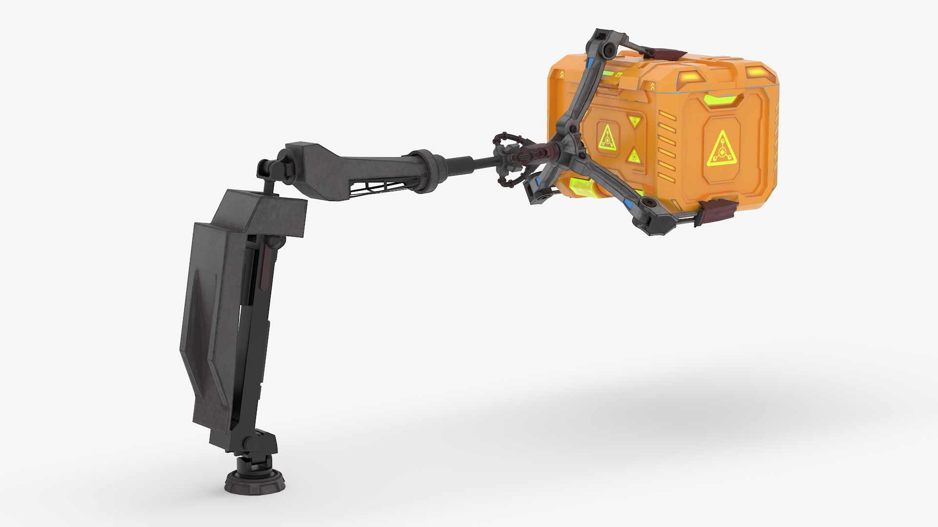 3D Futuristic Robotic Arm with Cargo model